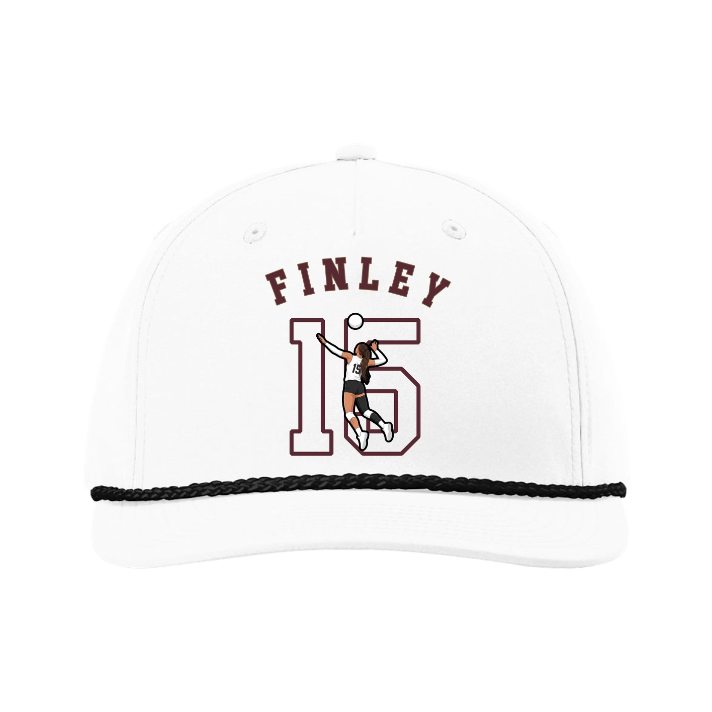 Five-Panel Classic Rope Cap — Shirsey Arch in White