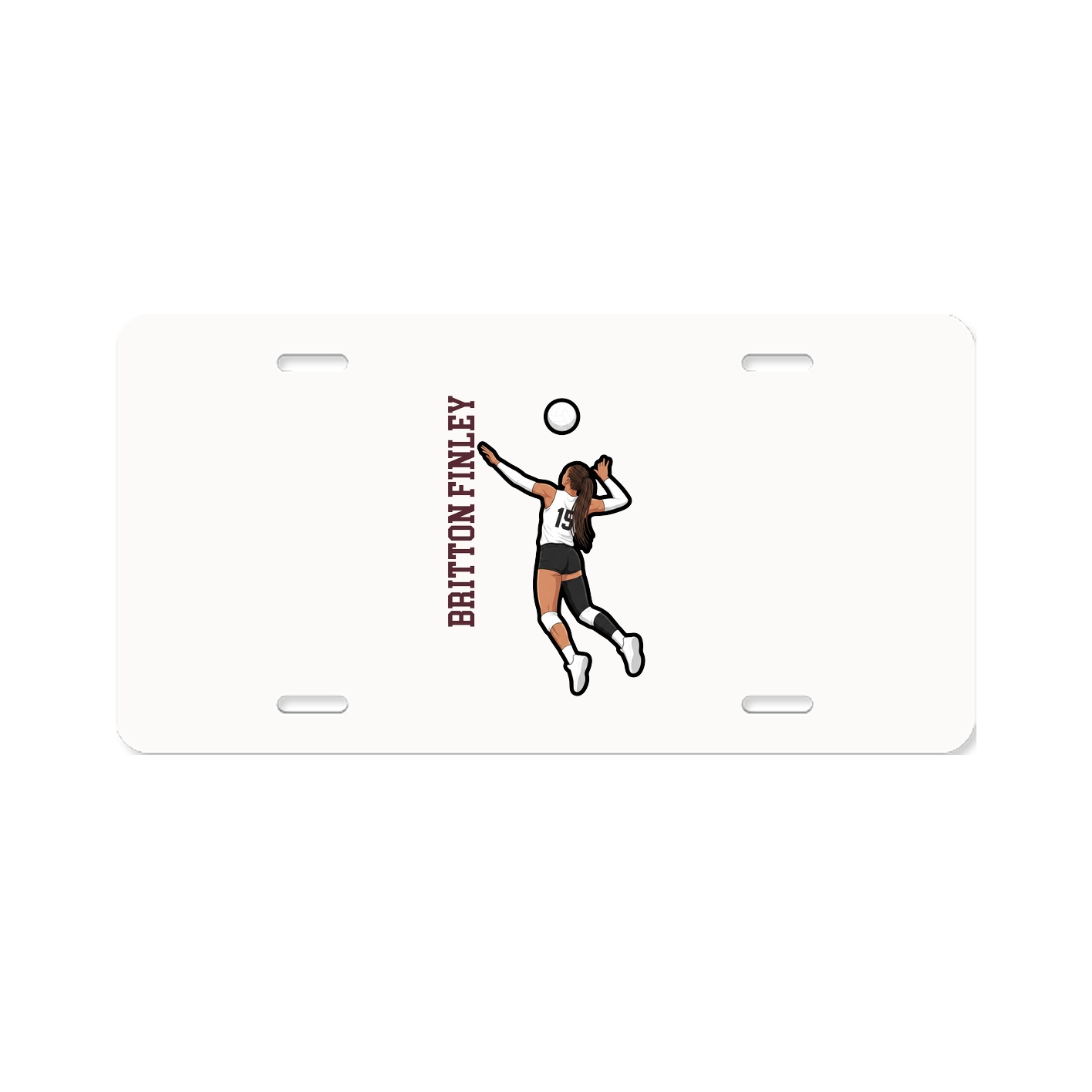License Plate — Name Vertical in Classic