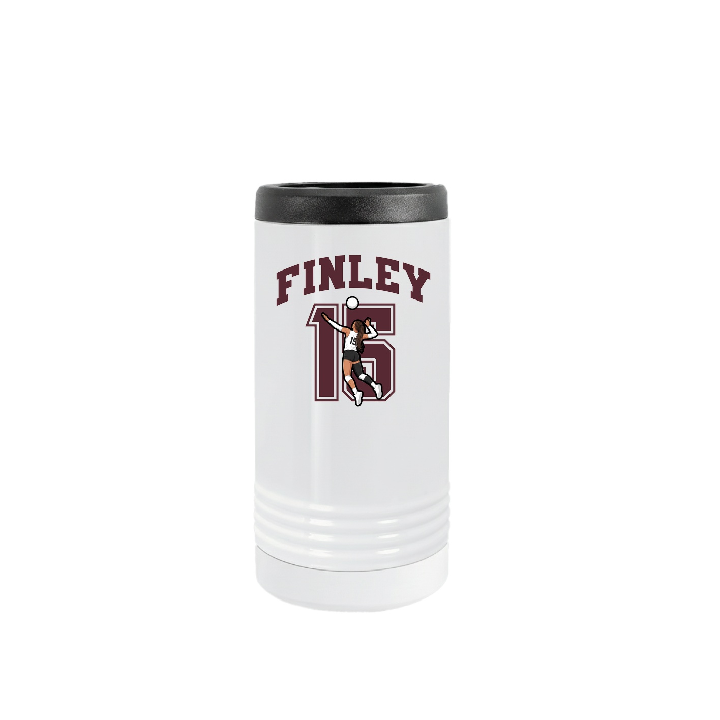 Slim Beverage Holder — Number in White