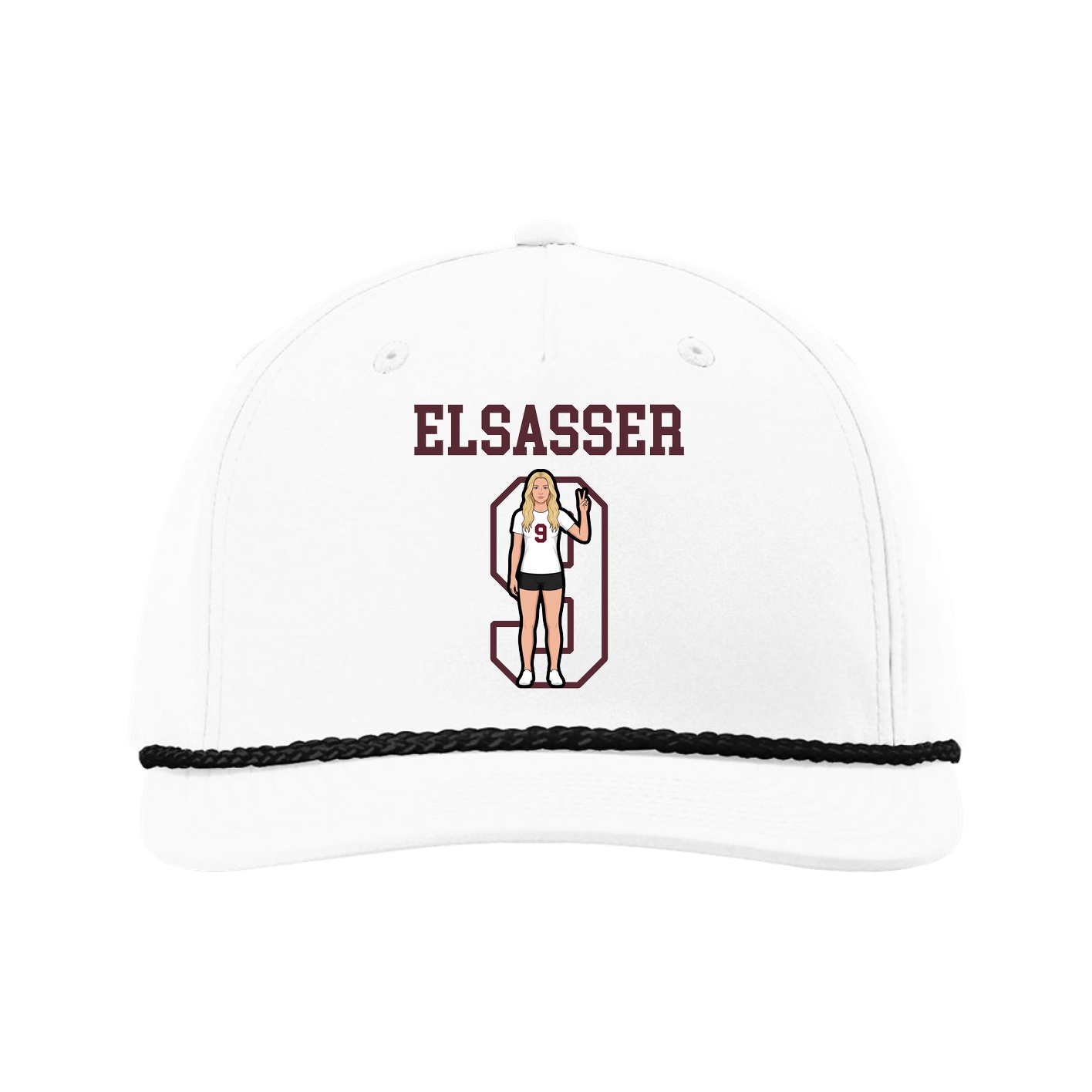 Five-Panel Classic Rope Cap — Shirsey in White