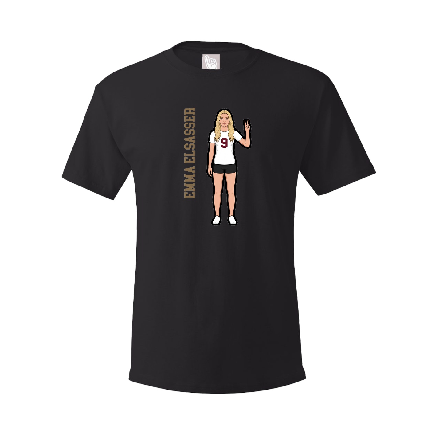 Tee — Name Vertical in Black