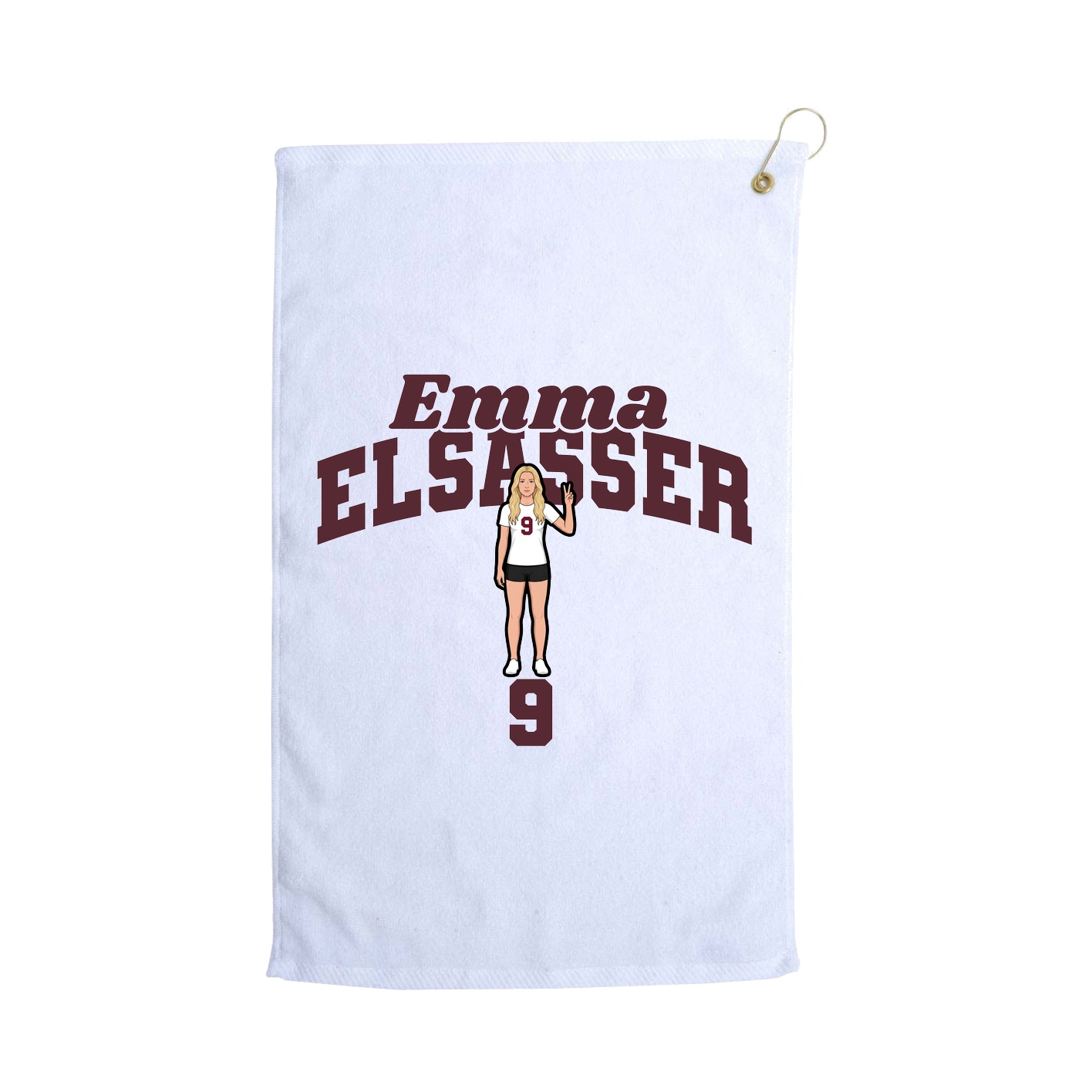 Golf Towel — Signature Arch in White