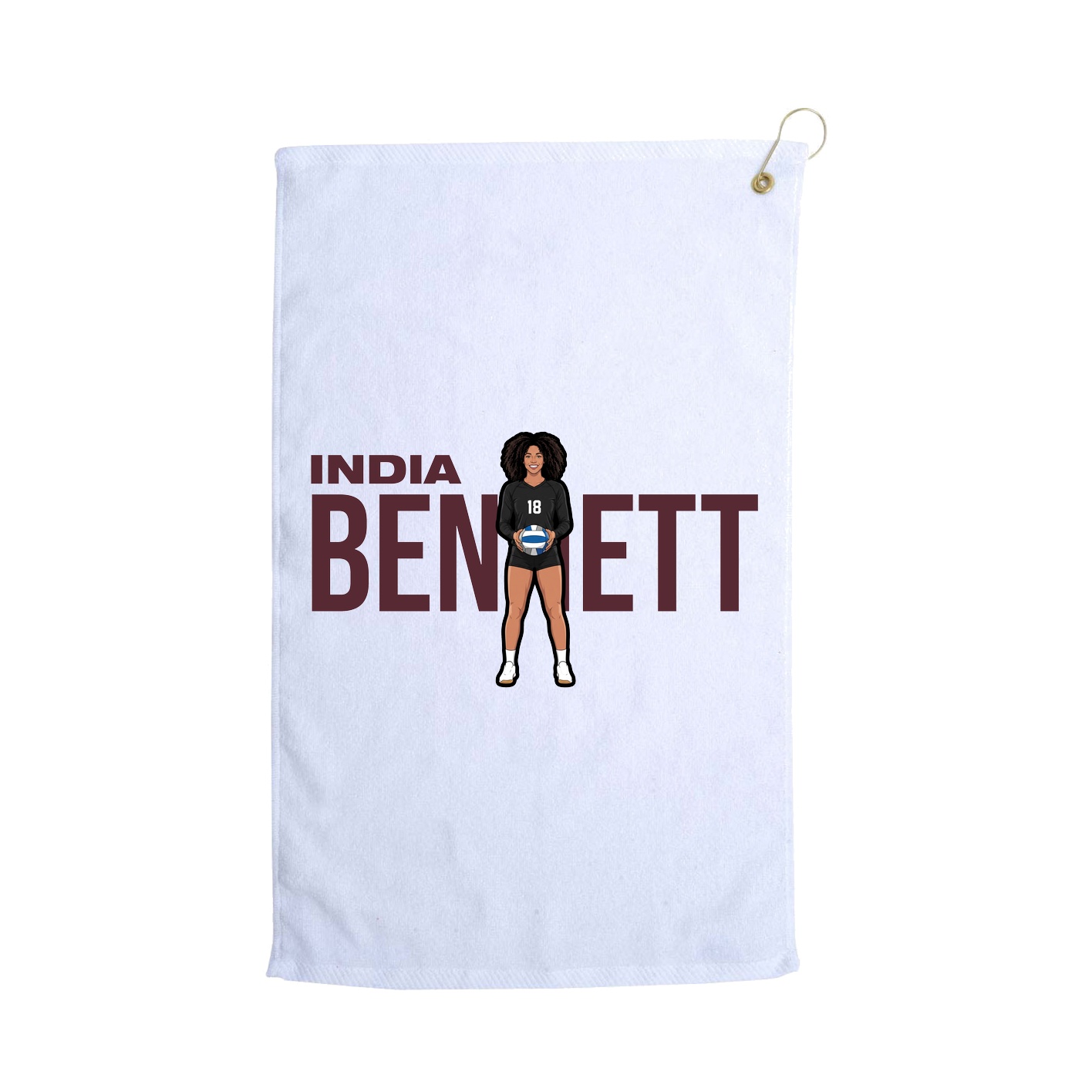 Golf Towel — Player Name in White