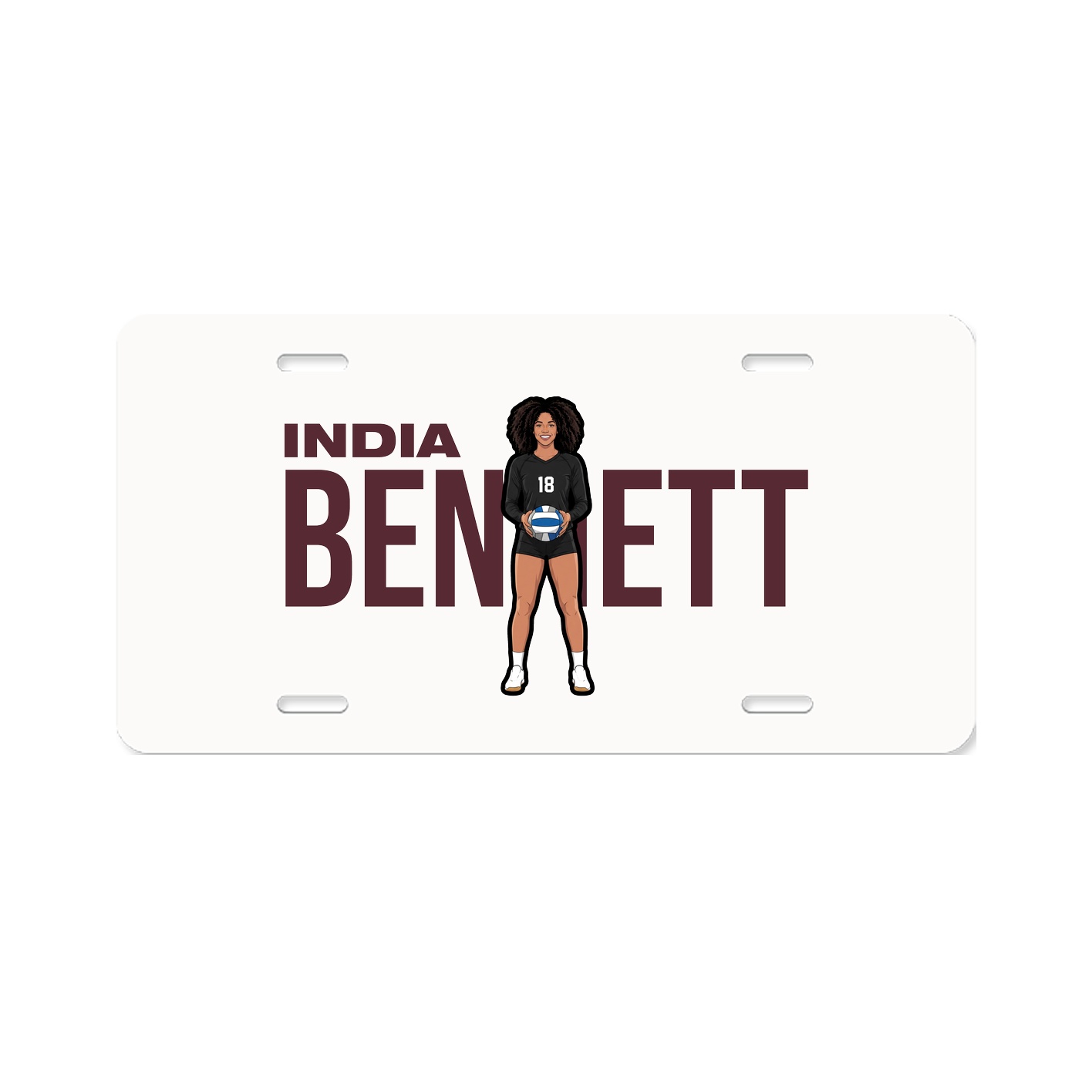 License Plate — Player Name in Classic