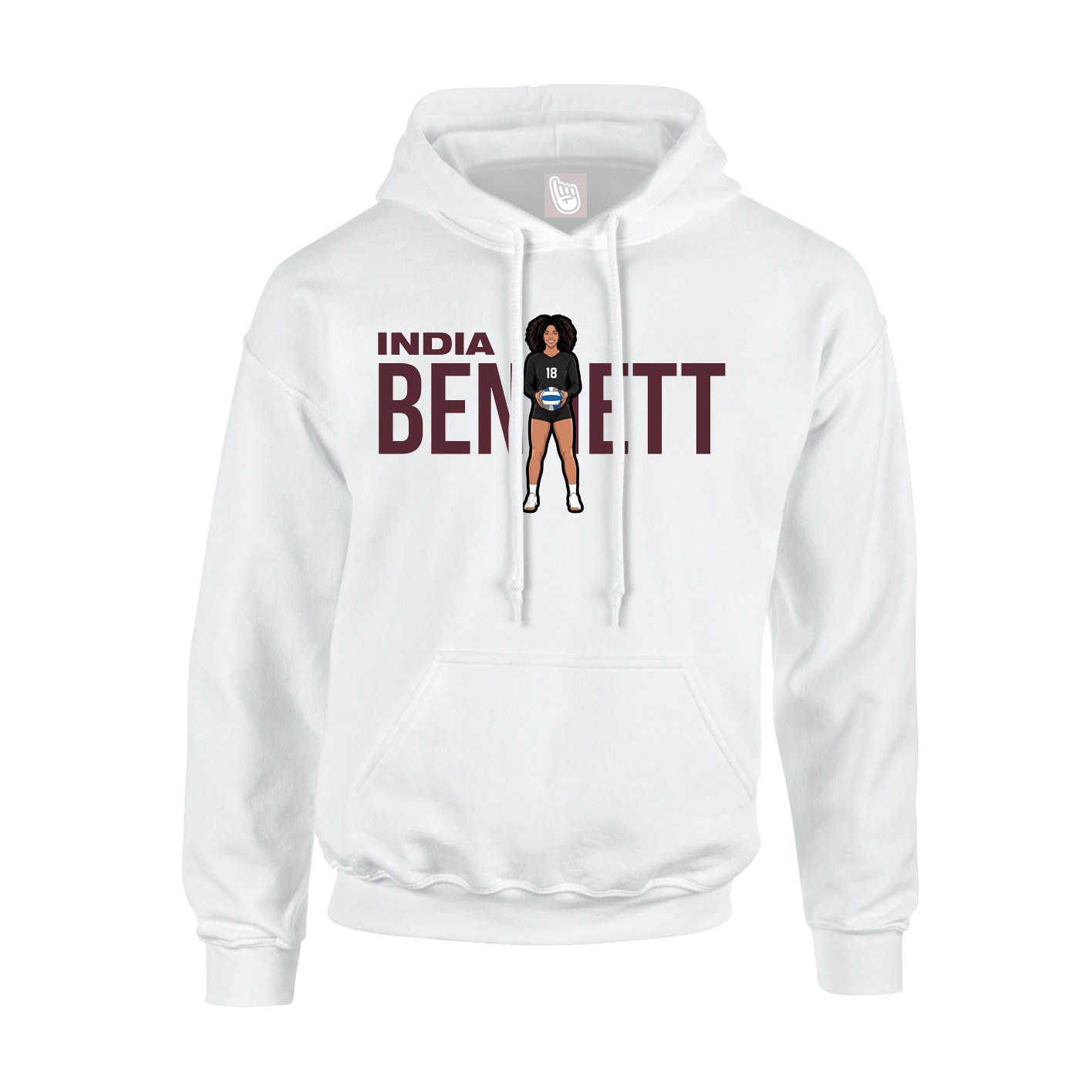 Hoodie — Player Name in White