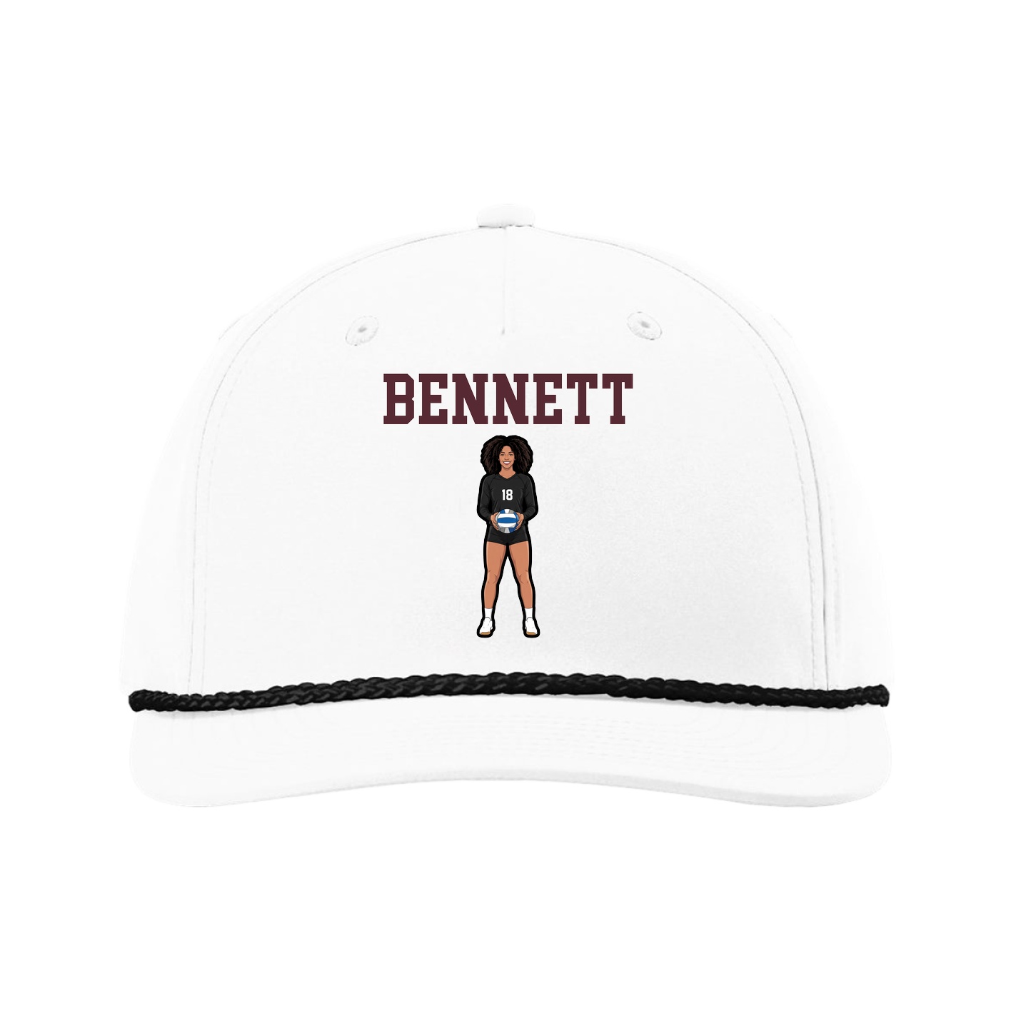Five-Panel Classic Rope Cap — Shirsey in White