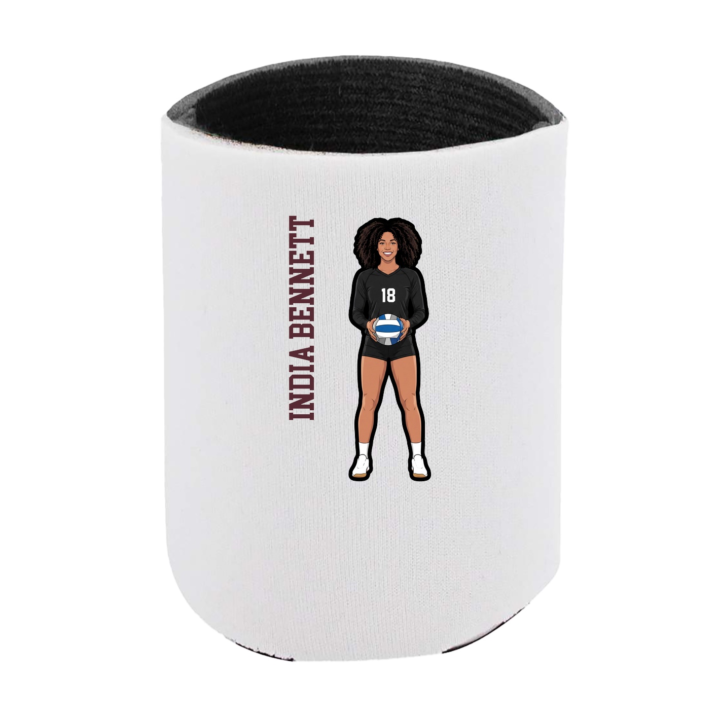 Can Holder — Name Vertical in White