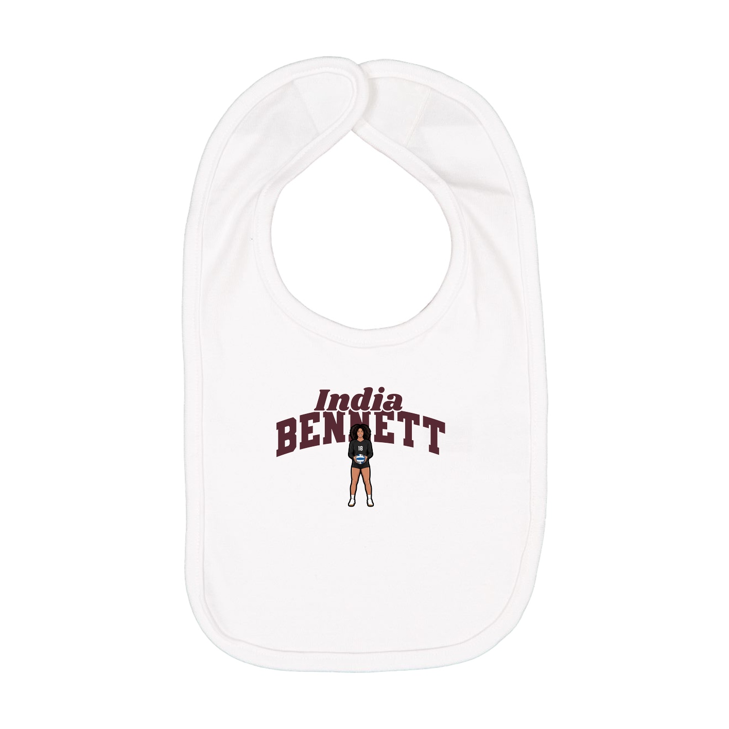 Infant Bib — Signature Arch in White