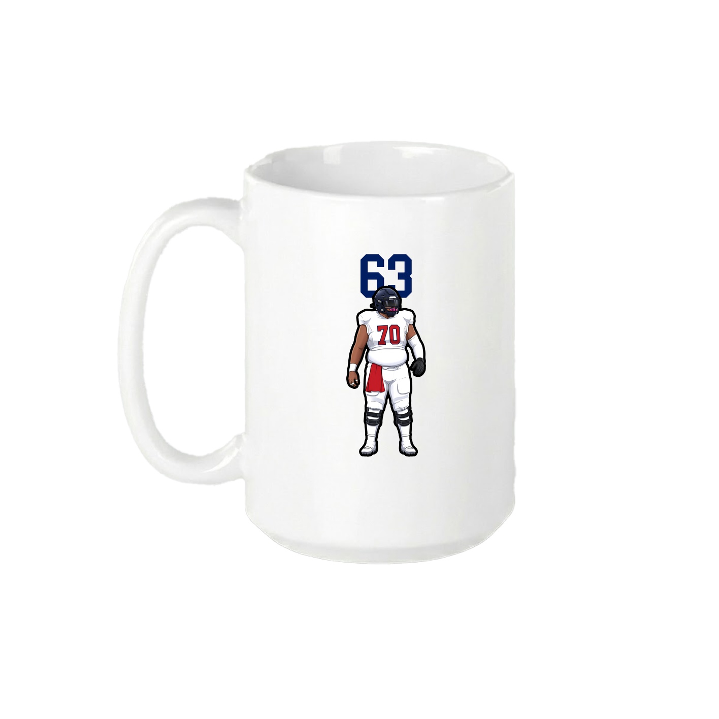 15oz Coffee Mug — Number Top in White