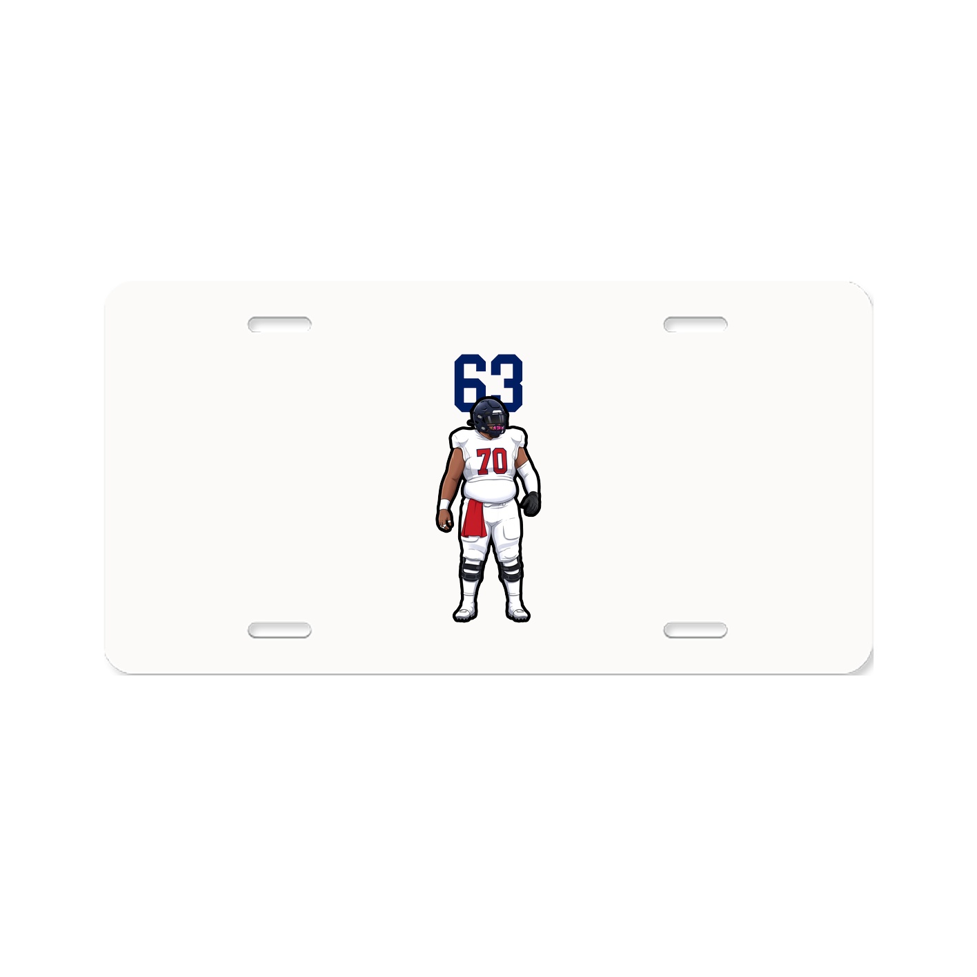 License Plate — Number Top in Classic