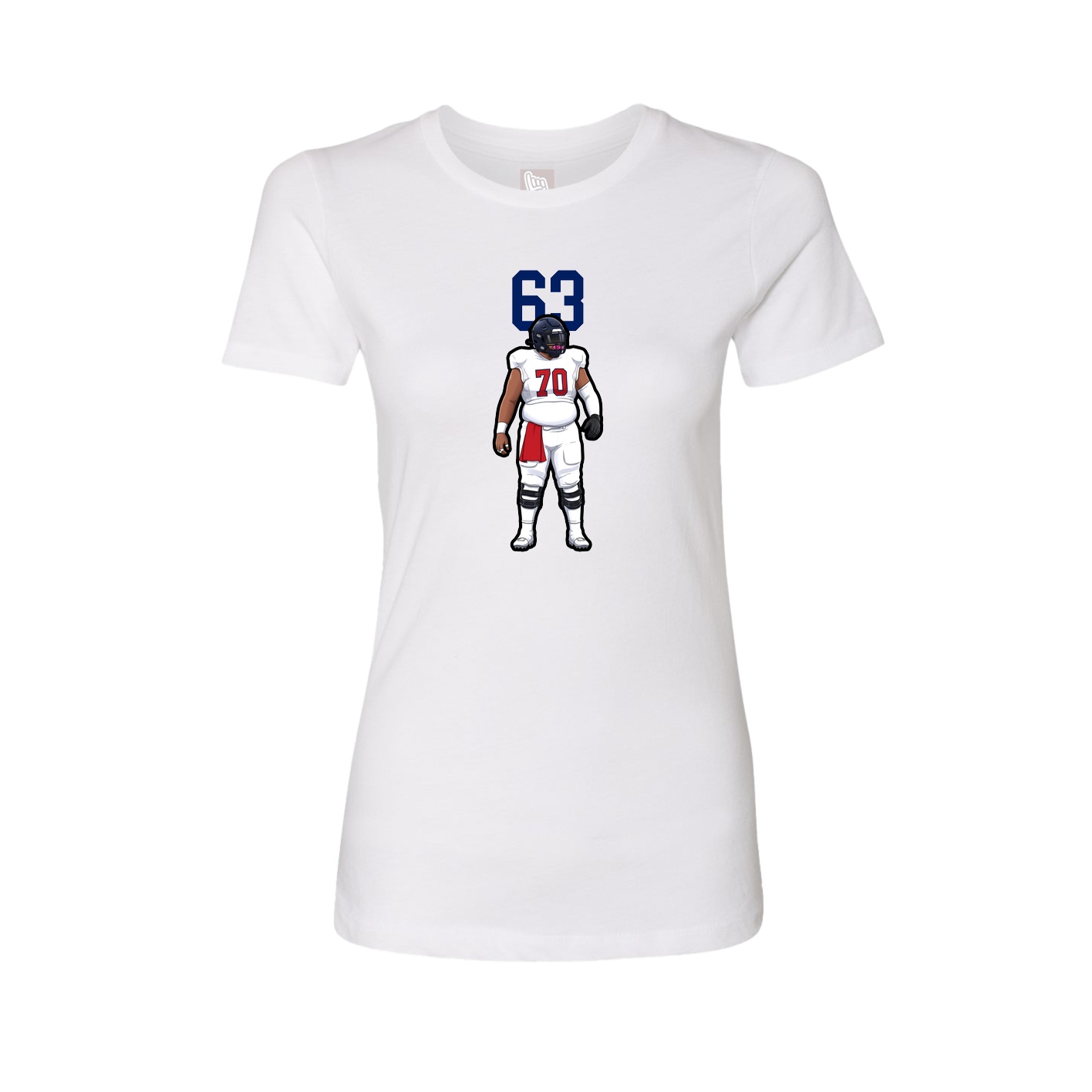 Fitted Women's Tee — Number Top in White