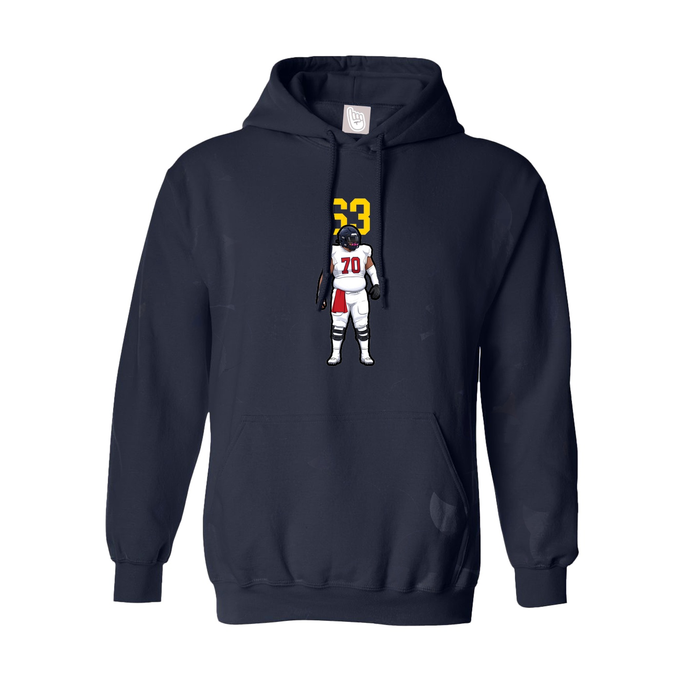 Hoodie — Number Top in Navy