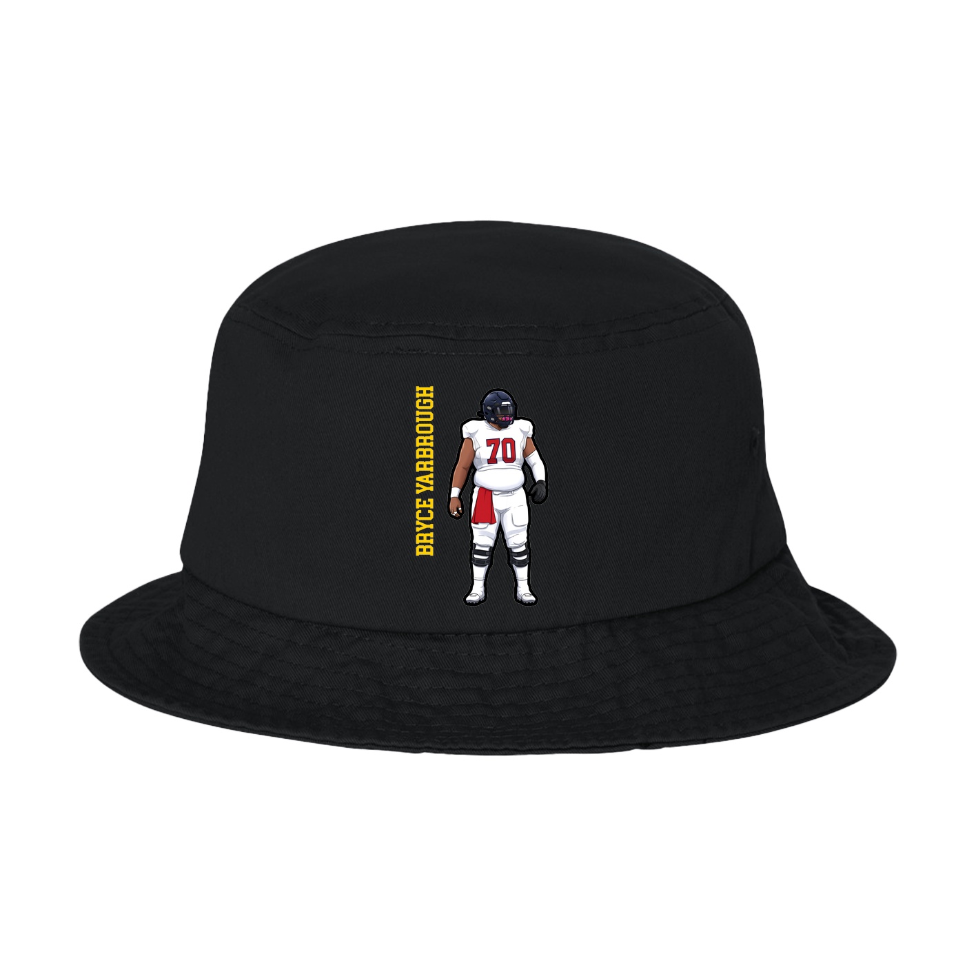 Bucket Cap — Name Vertical in Black