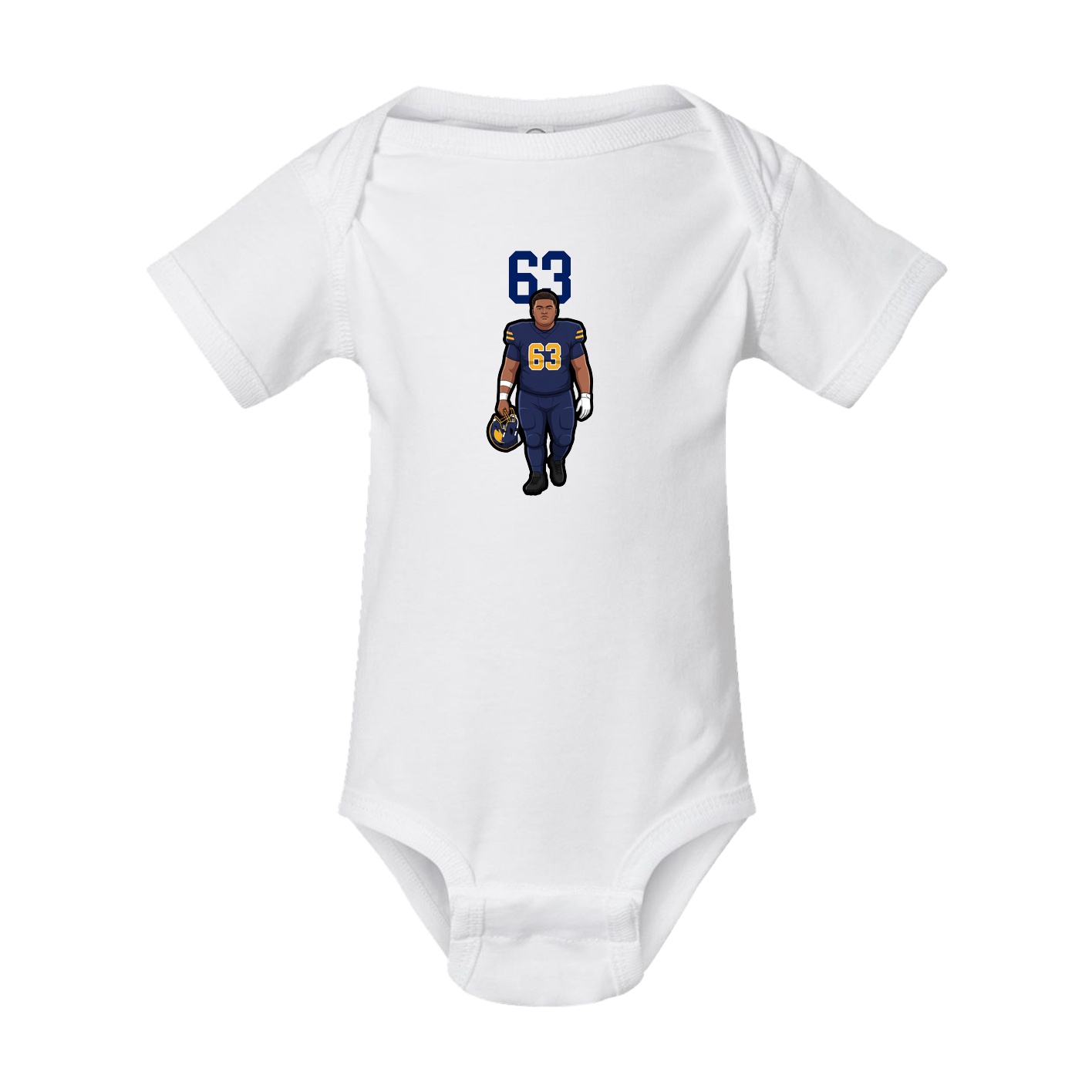 Baby Onesie — Number Top in White