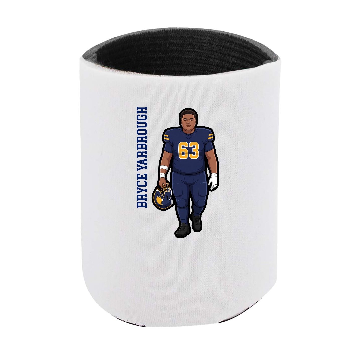 Can Holder — Name Vertical in White