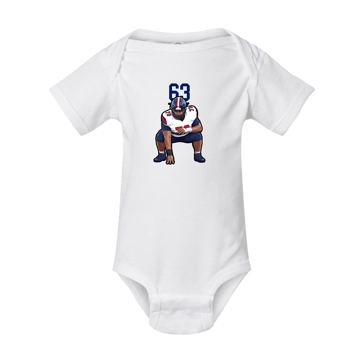 Baby Onesie — Number Top in White