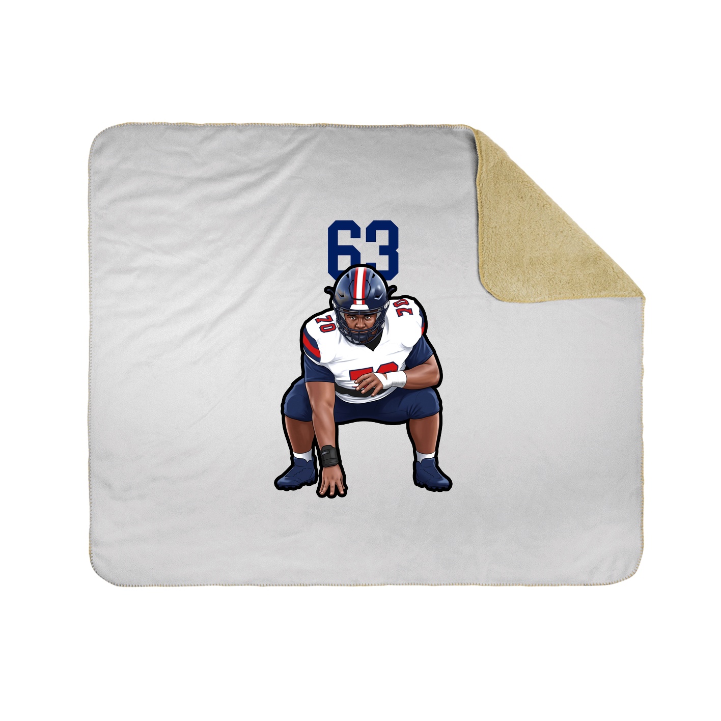 Throw Blanket — Number Top in White