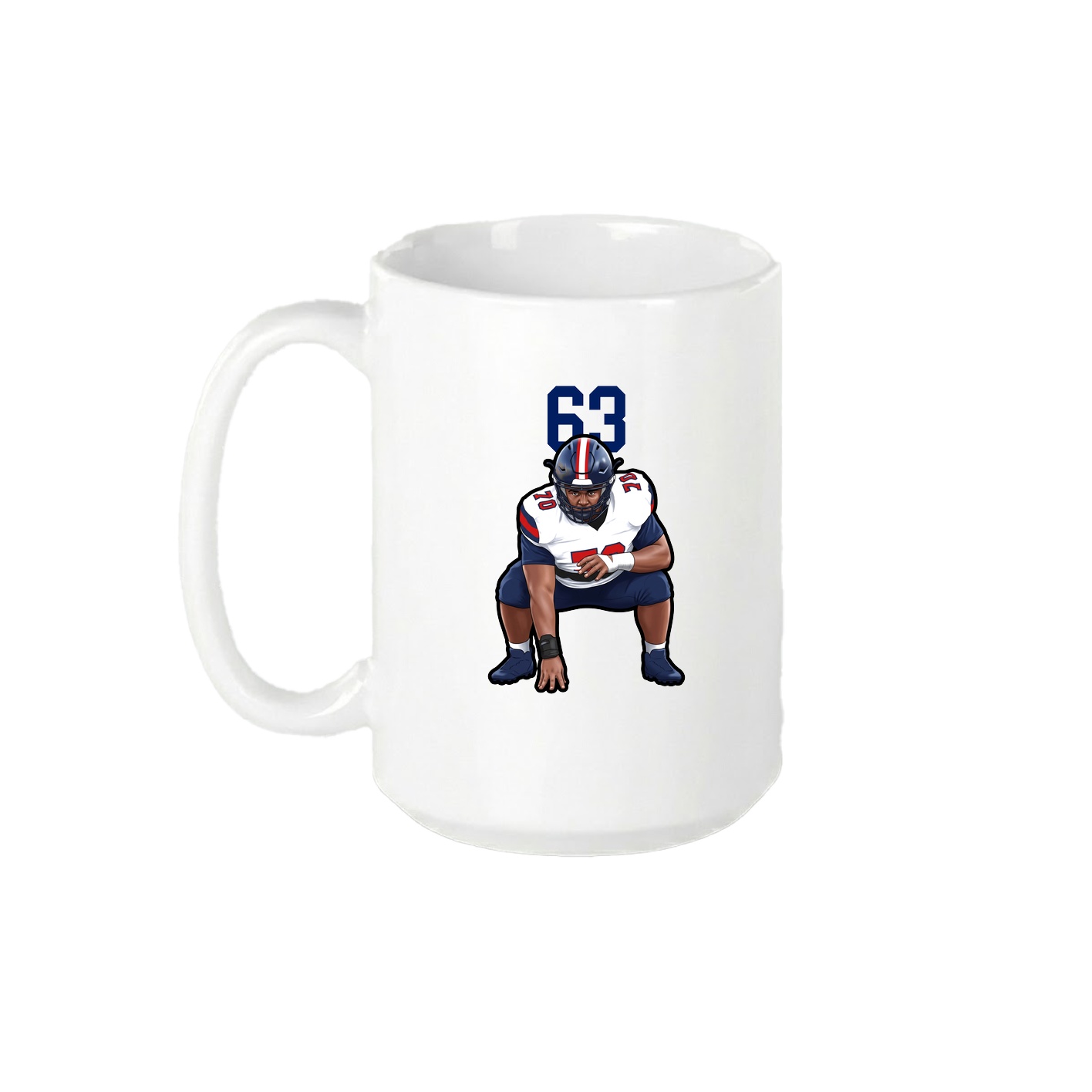 15oz Coffee Mug — Number Top in White