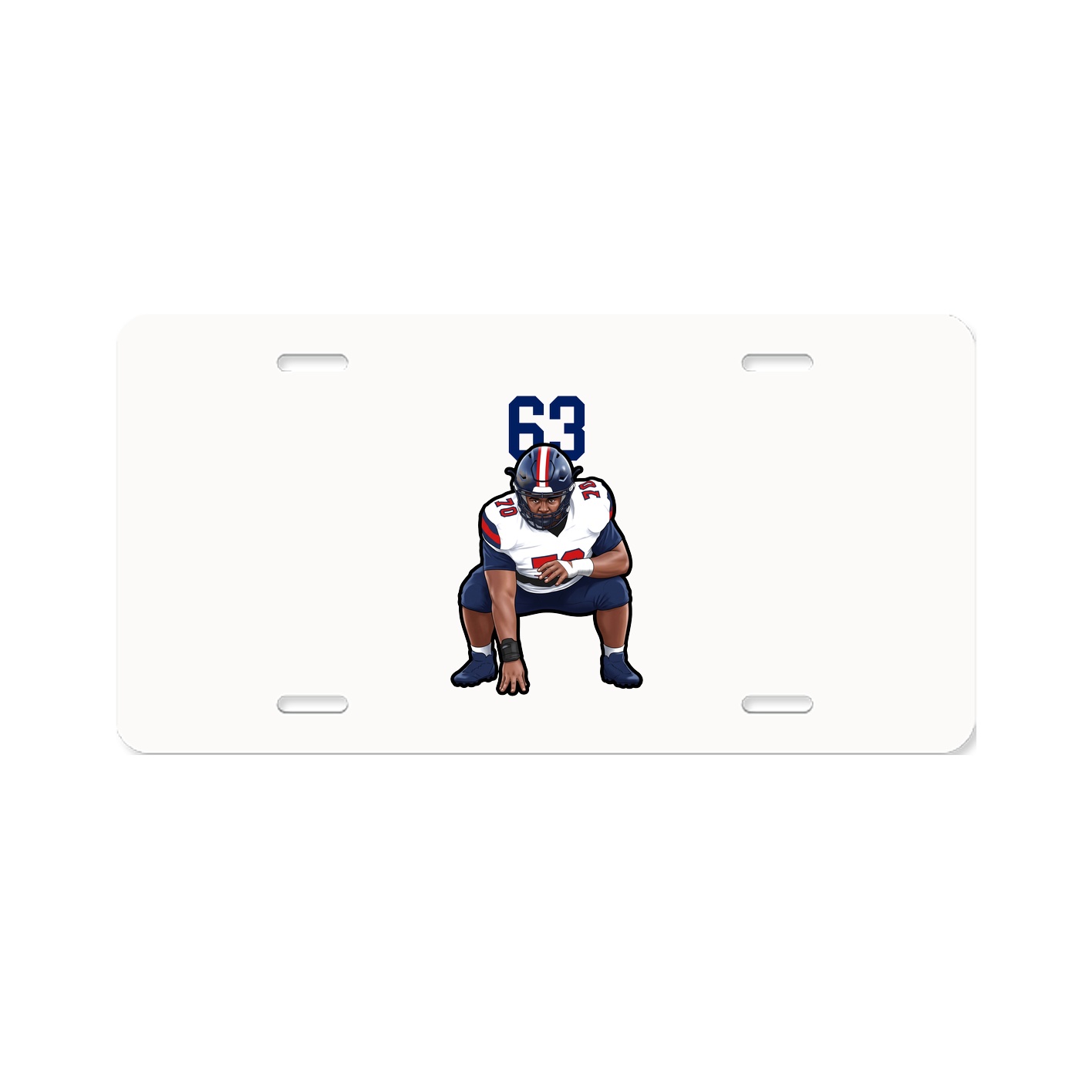 License Plate — Number Top in Classic