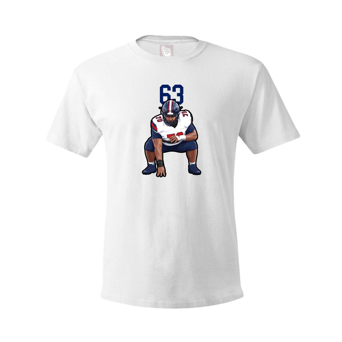 Youth Tee — Number Top in White