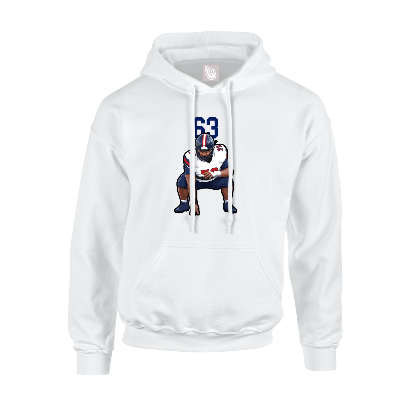 Hoodie — Number Top in White
