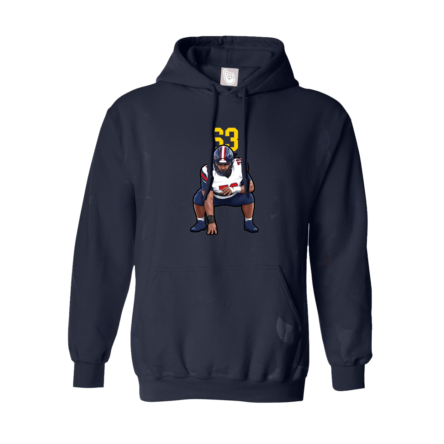 Youth Hoodie — Number Top in Navy