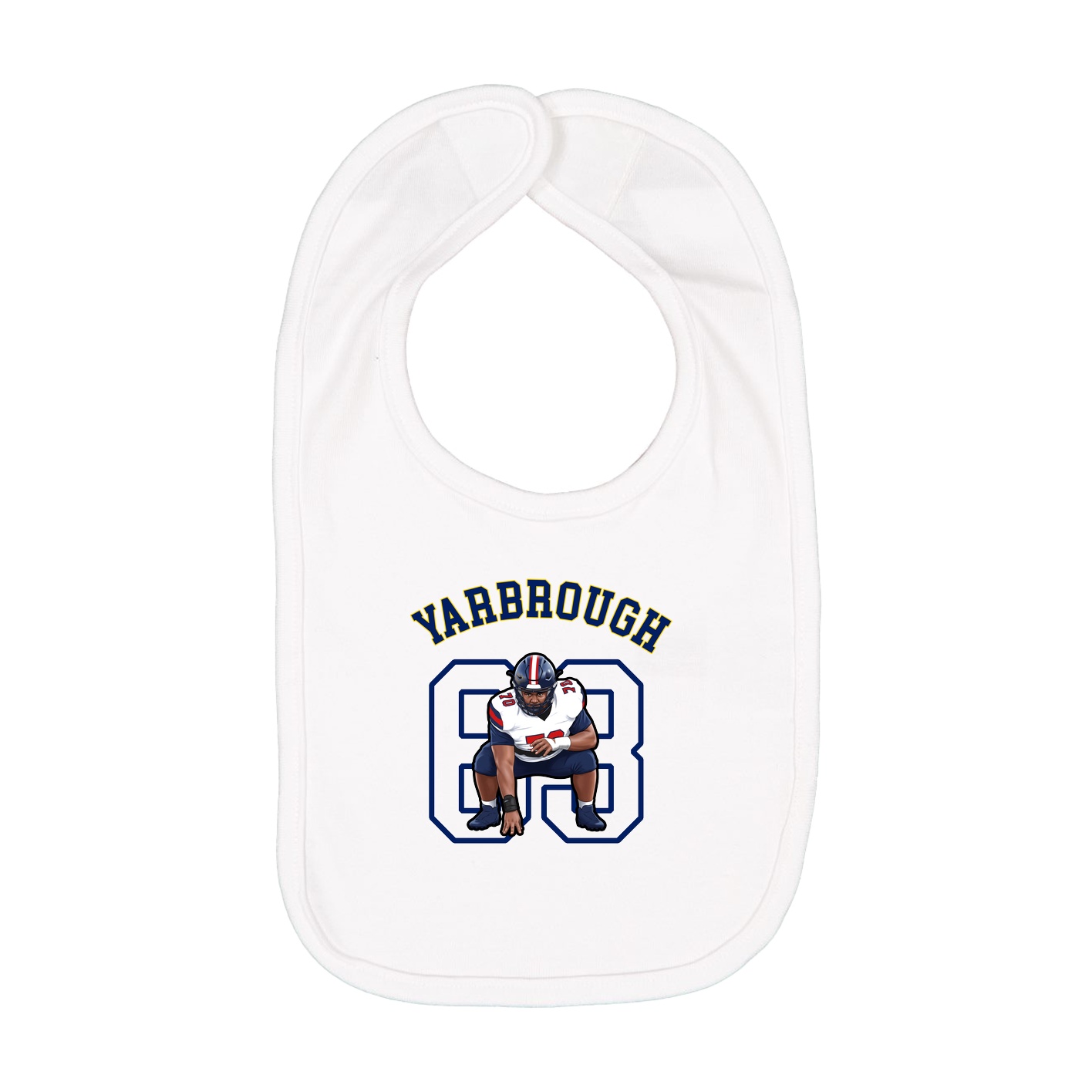 Infant Bib — Shirsey Arch in White