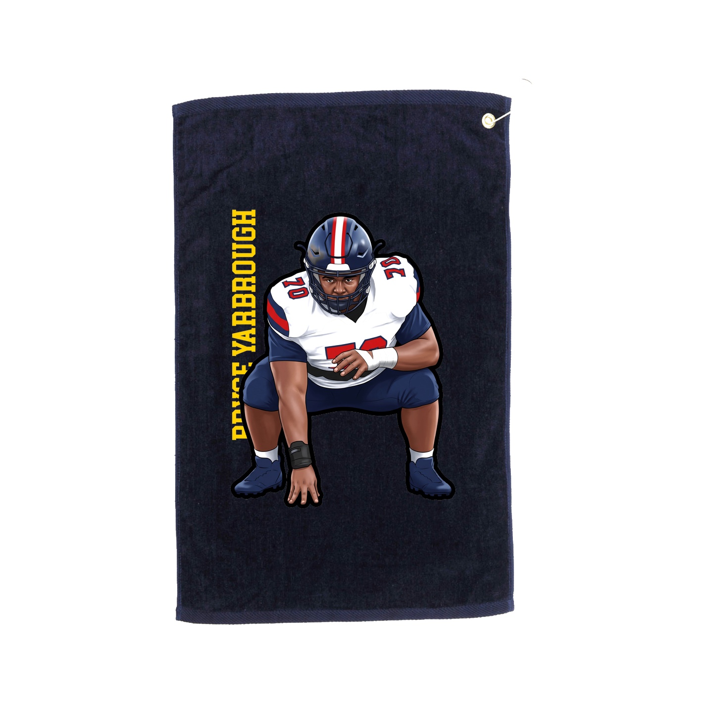 Golf Towel — Name Vertical in Navy