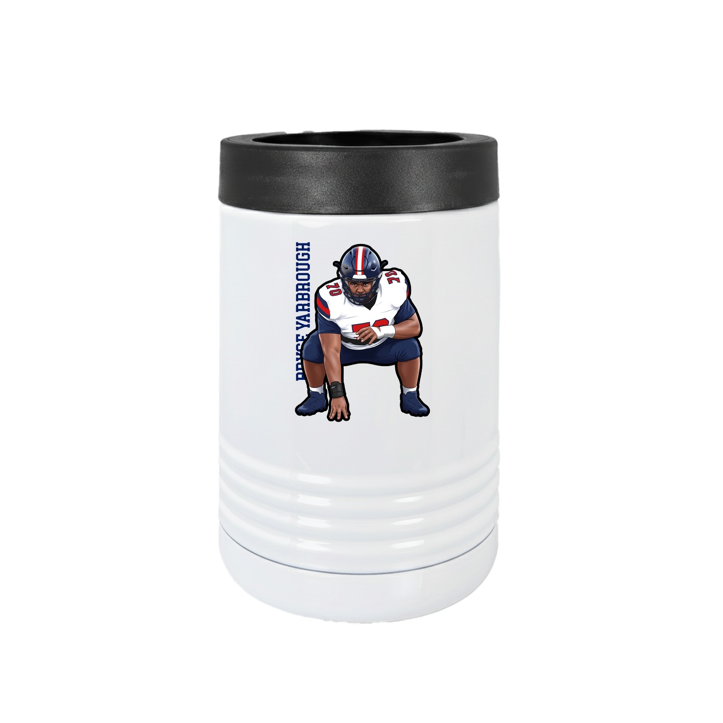 Beverage Holder — Name Vertical in White