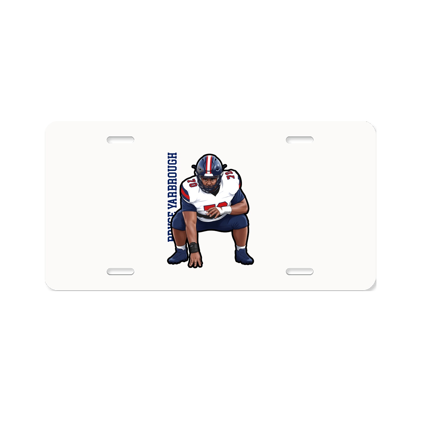 License Plate — Name Vertical in Classic