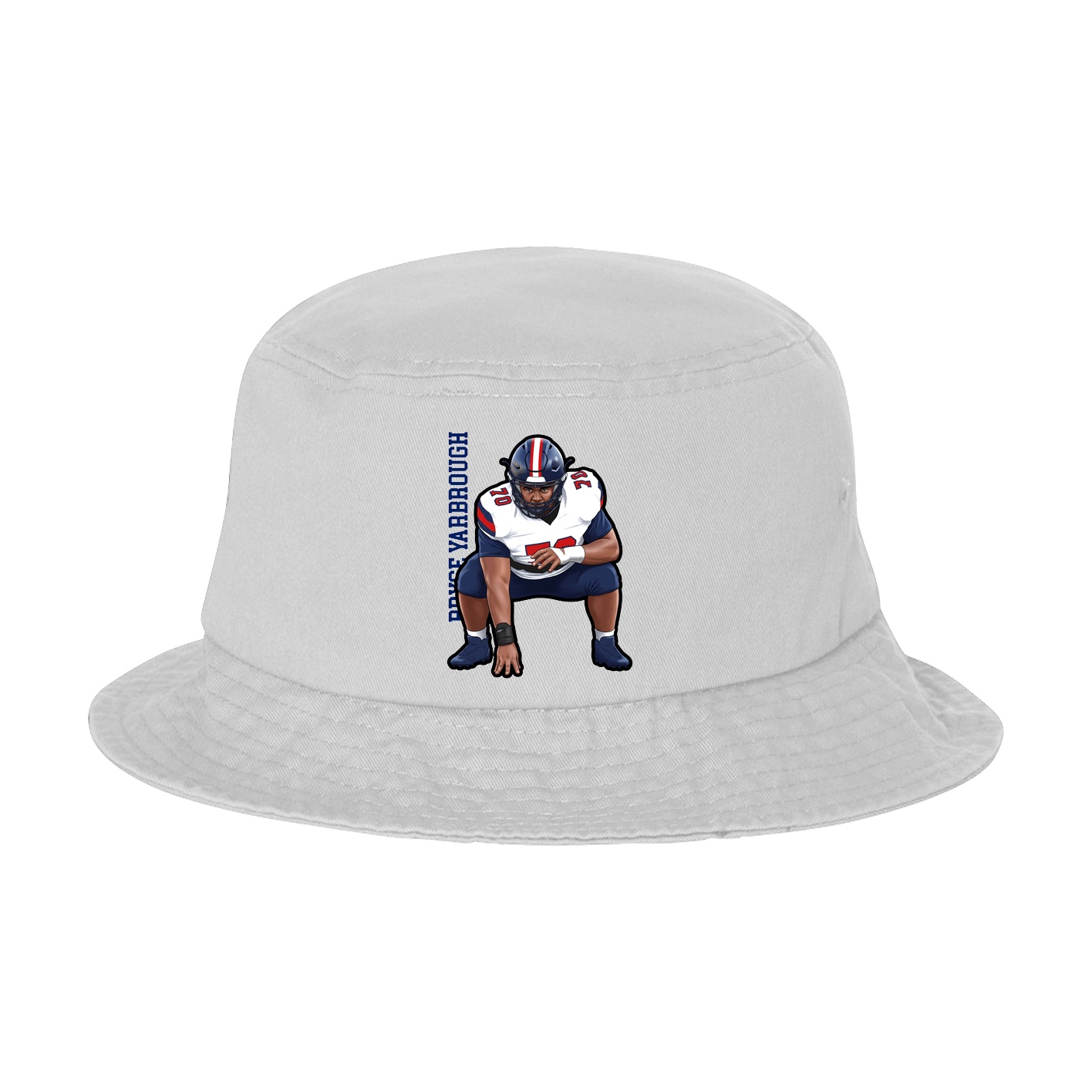 Bucket Cap — Name Vertical in White