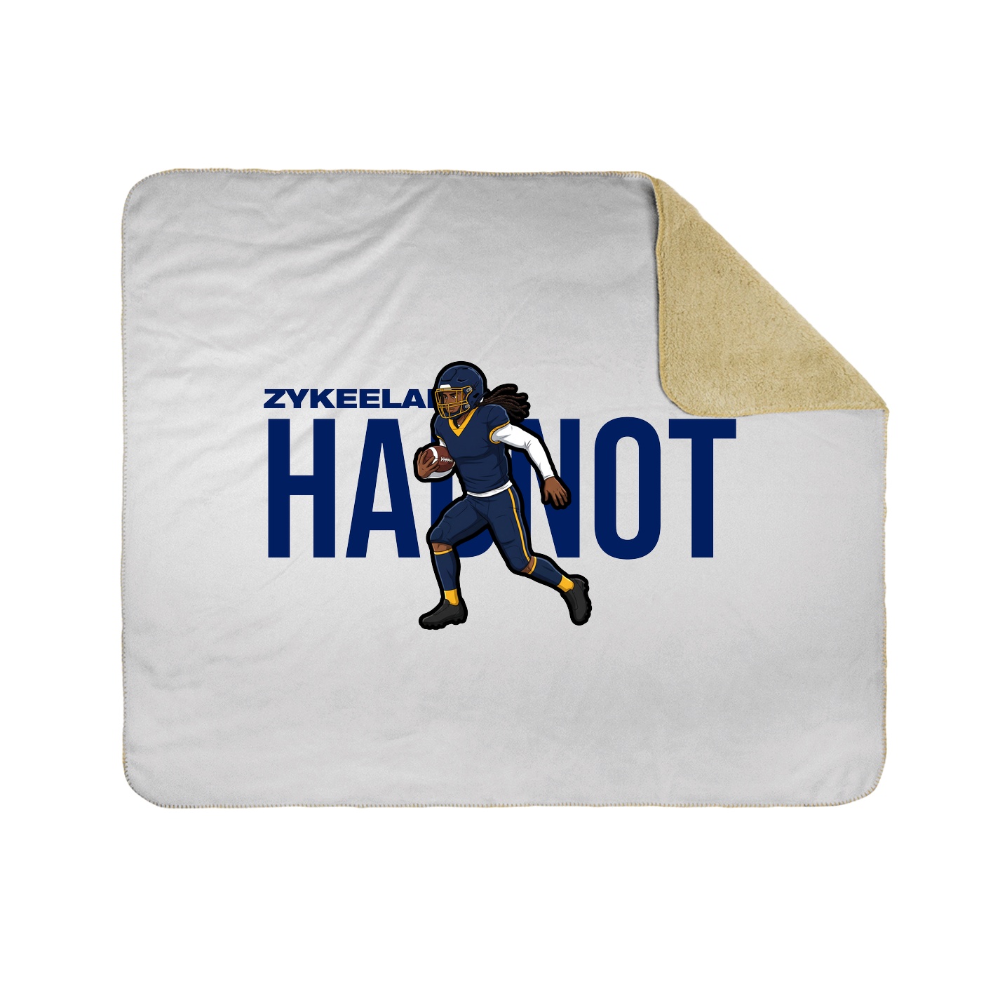 Throw Blanket — Player Name in White