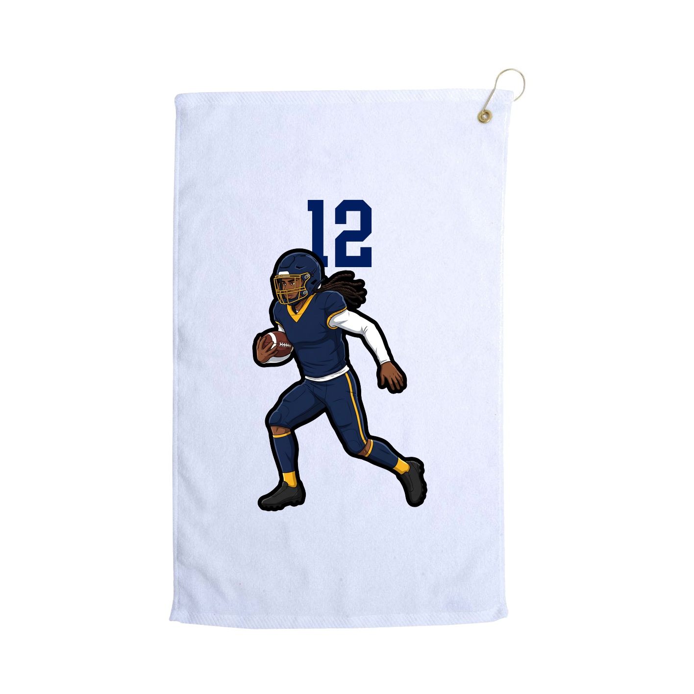 Golf Towel — Number Top in White