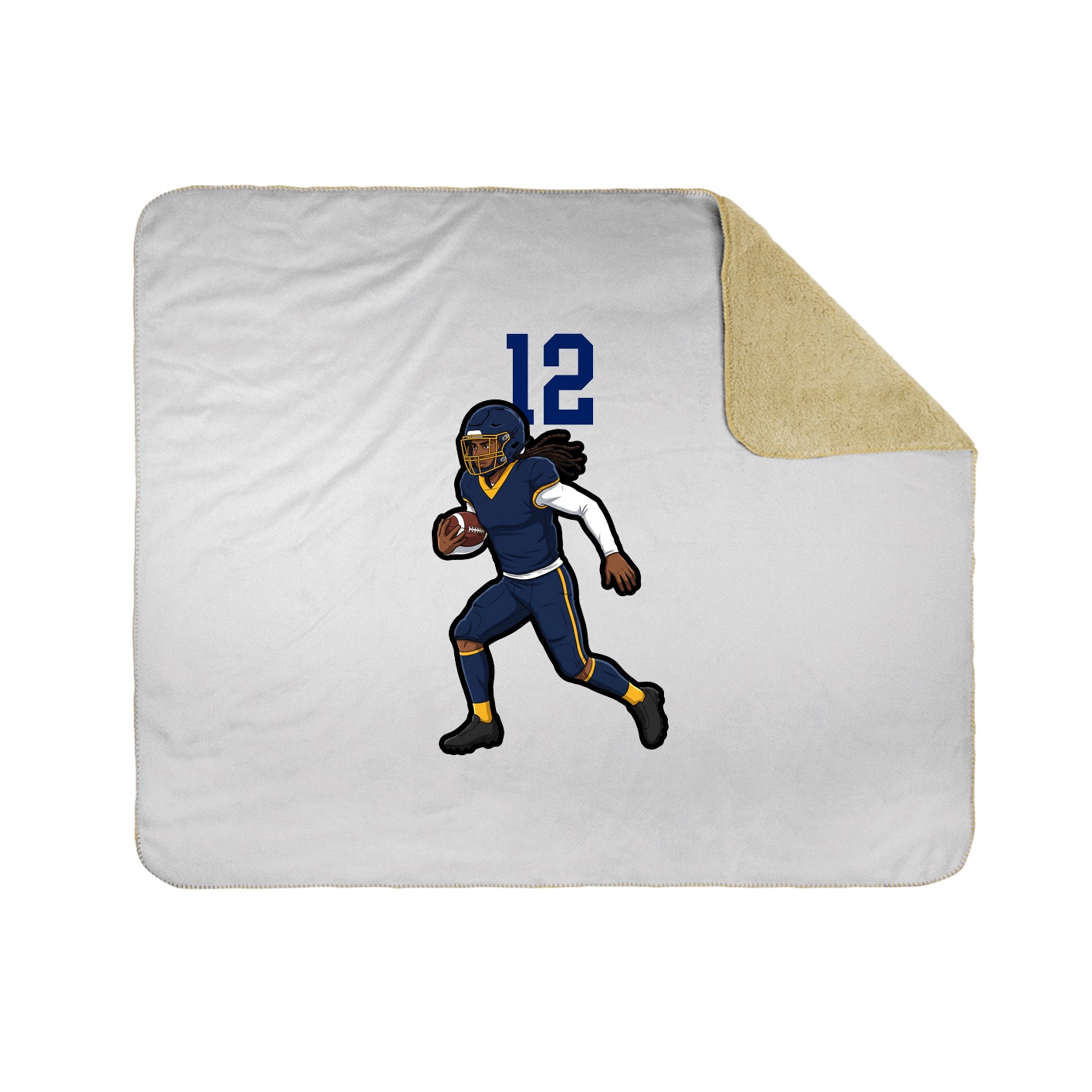 Throw Blanket — Number Top in White