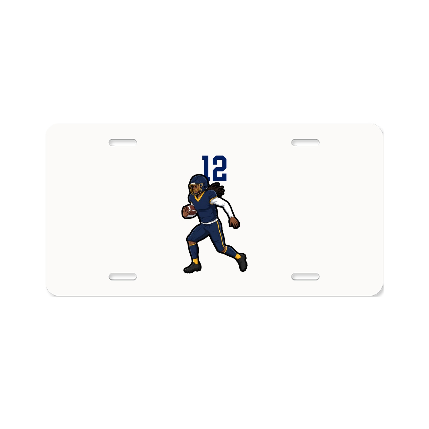 License Plate — Number Top in Classic