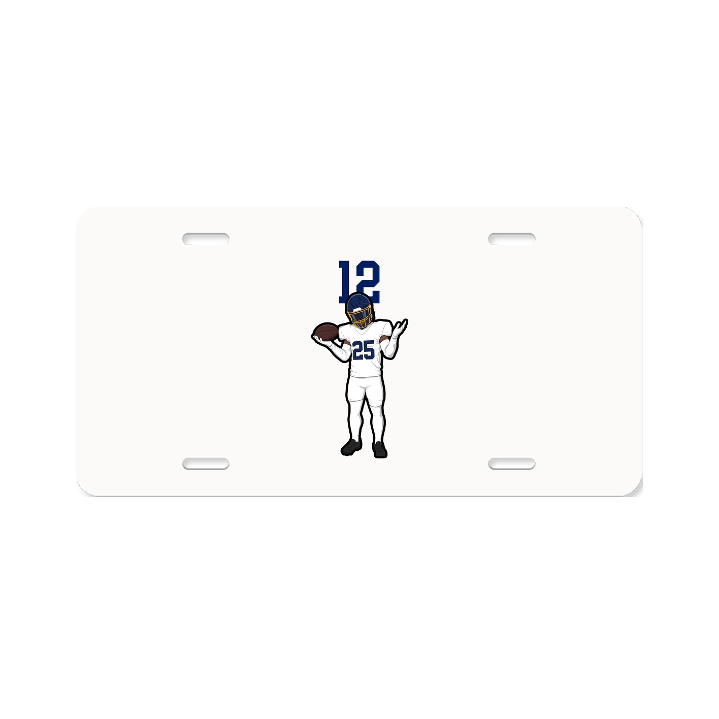 License Plate — Number Top in Classic