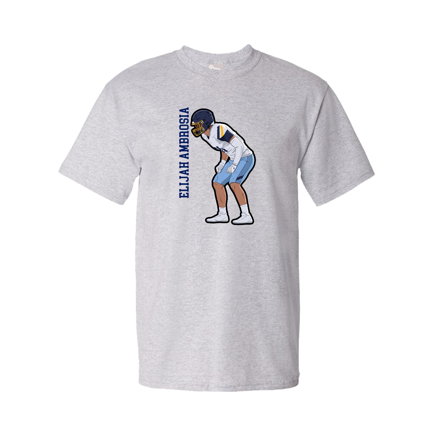 Tee — Name Vertical in Grey