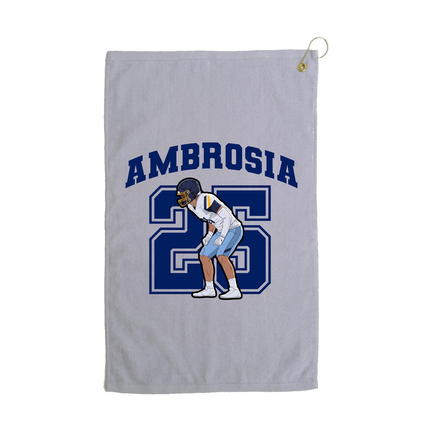 Golf Towel — Number in Grey