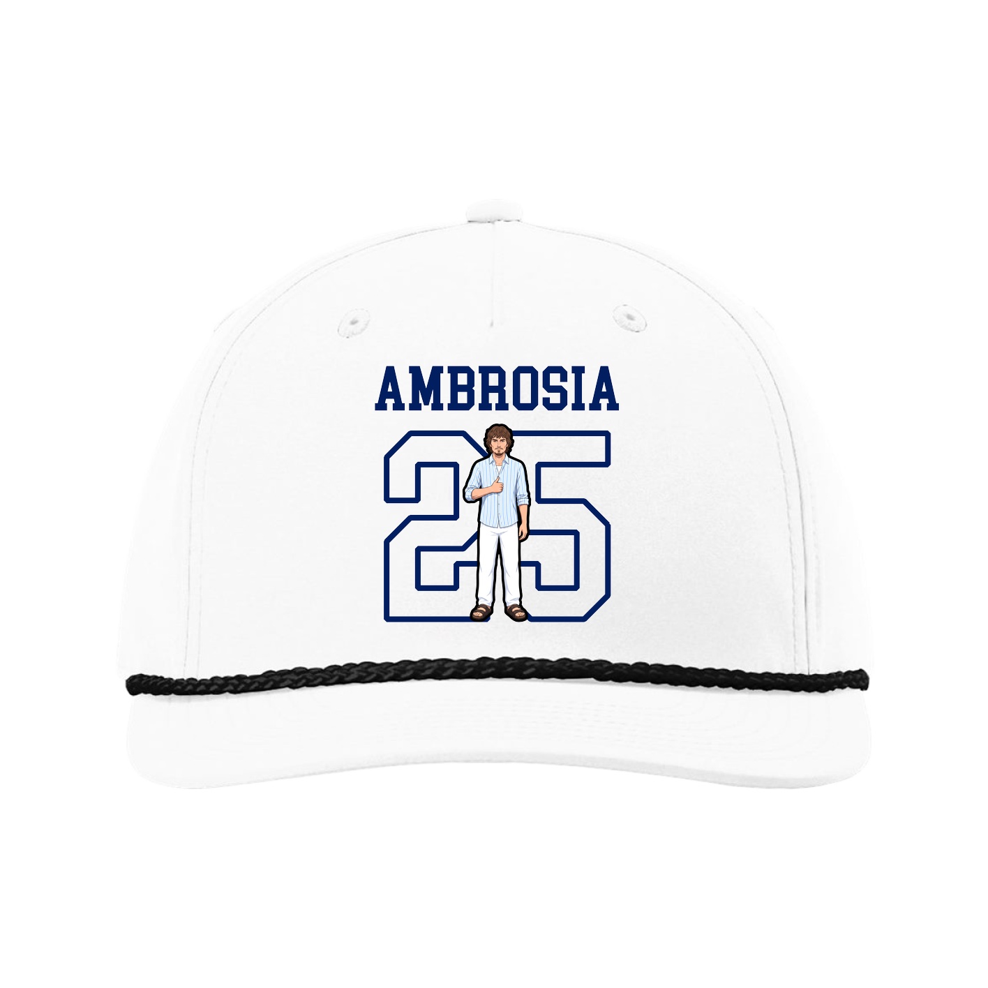 Five-Panel Classic Rope Cap — Shirsey in White