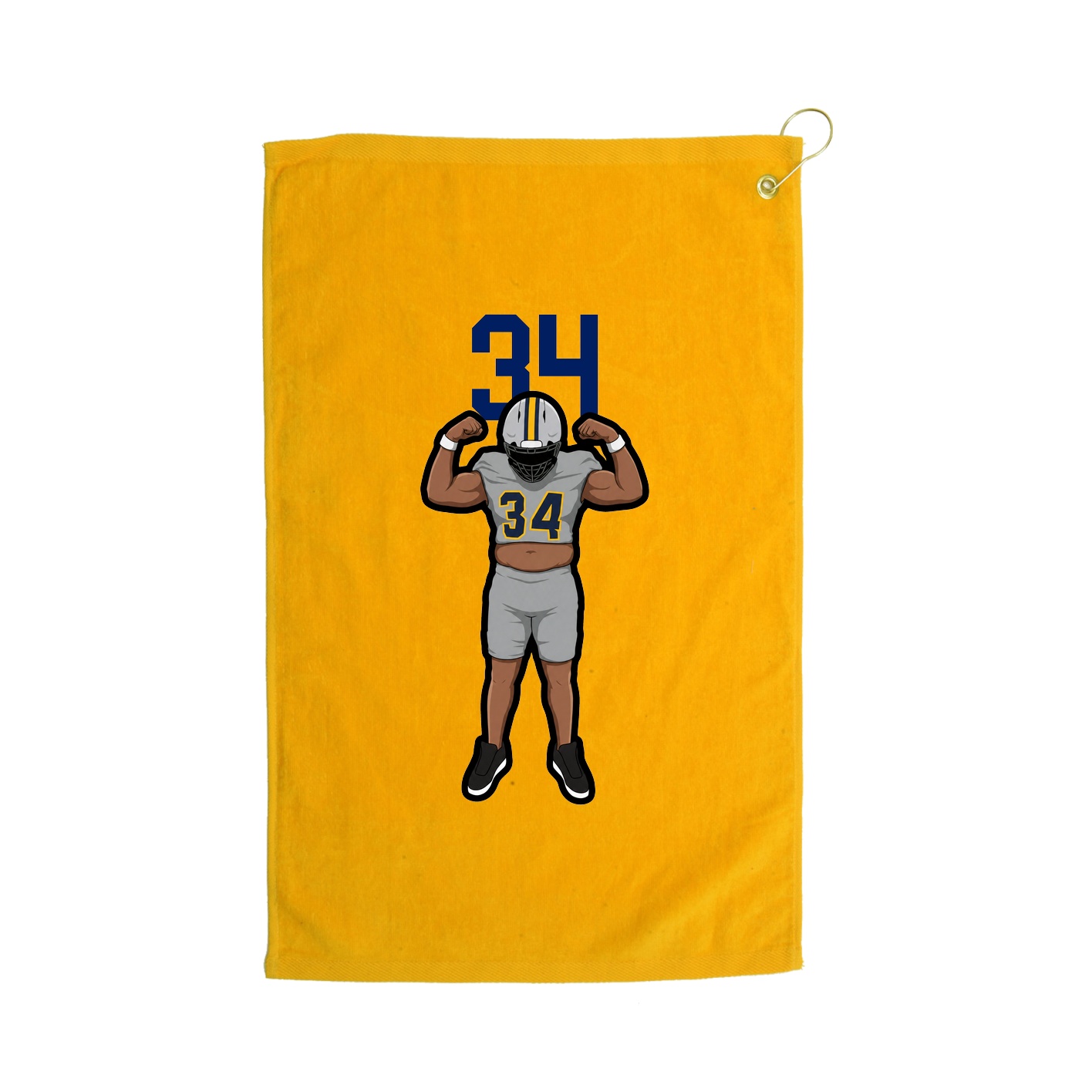Golf Towel — Number Top in Gold