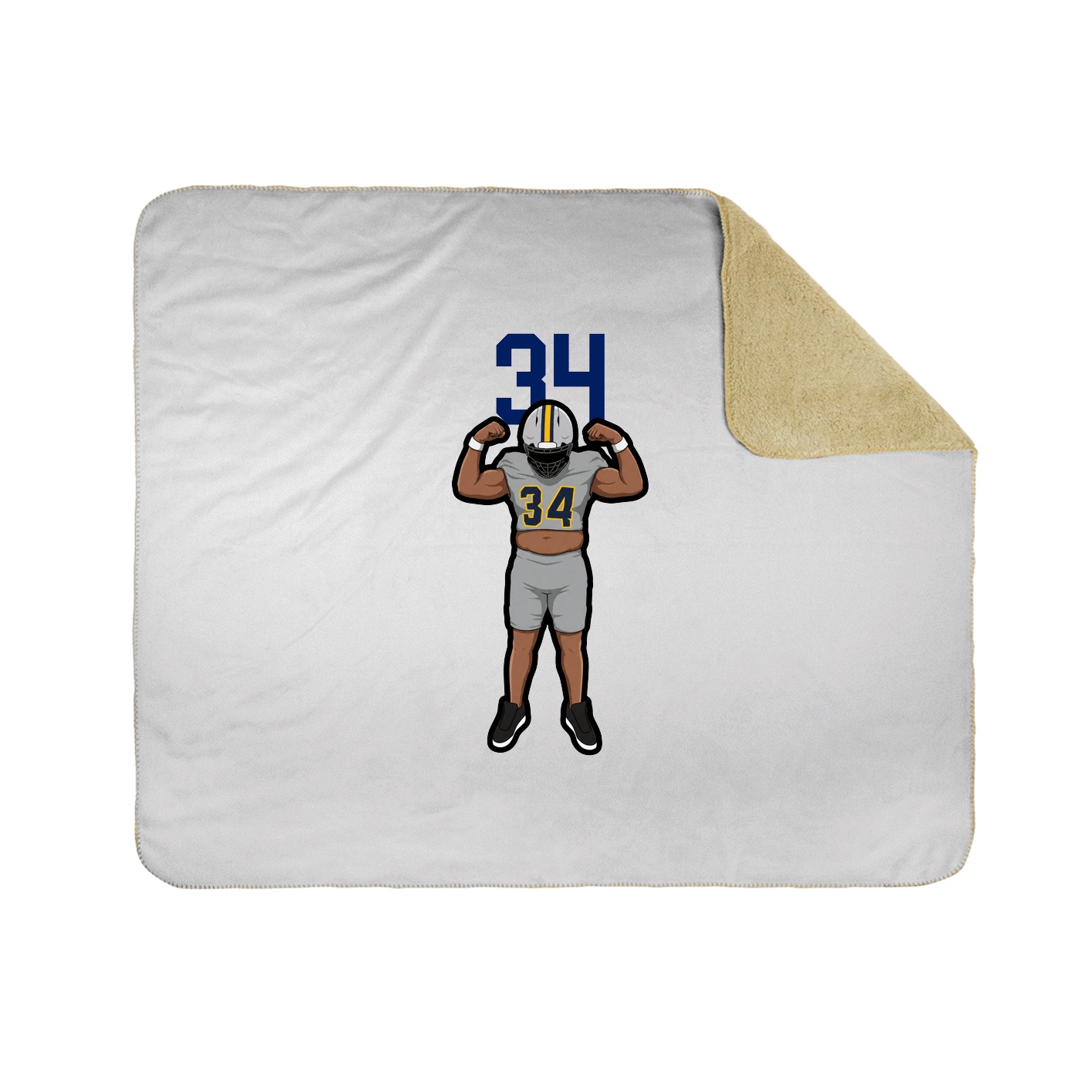 Throw Blanket — Number Top in White