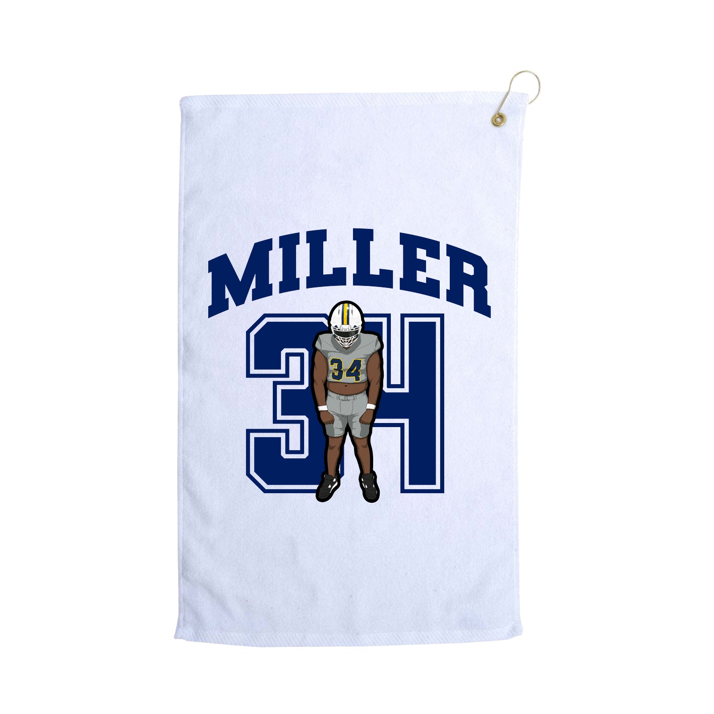 Golf Towel — Number in White