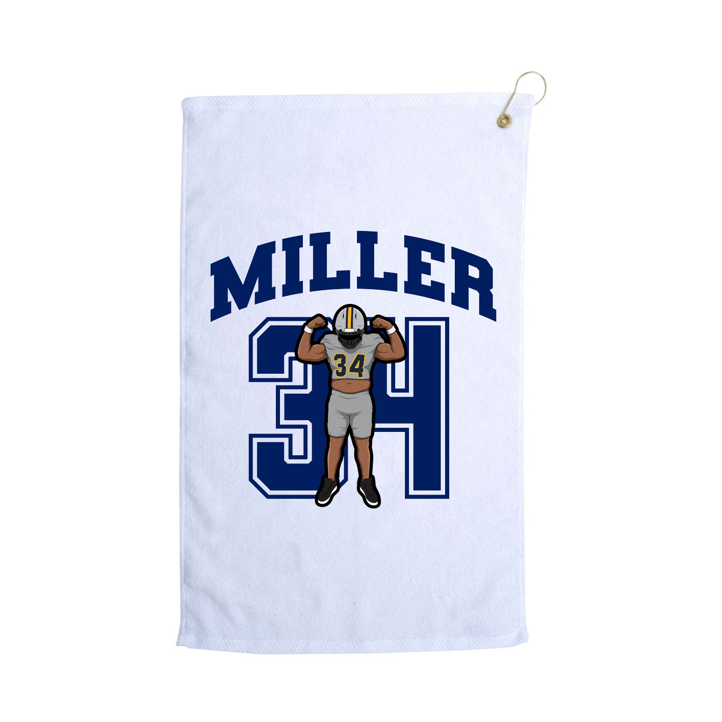 Golf Towel — Number in White