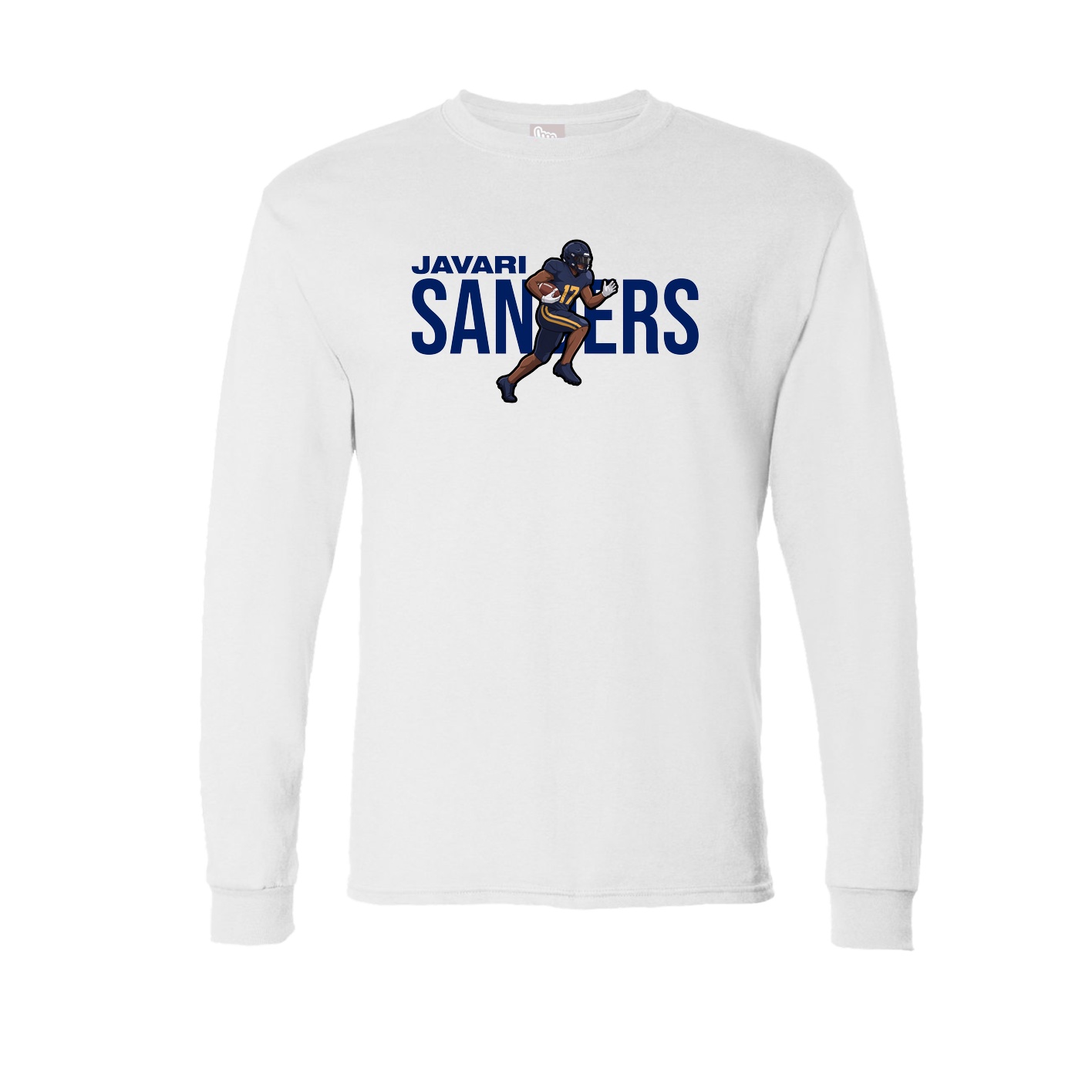 Long Sleeve Tee — Player Name in White