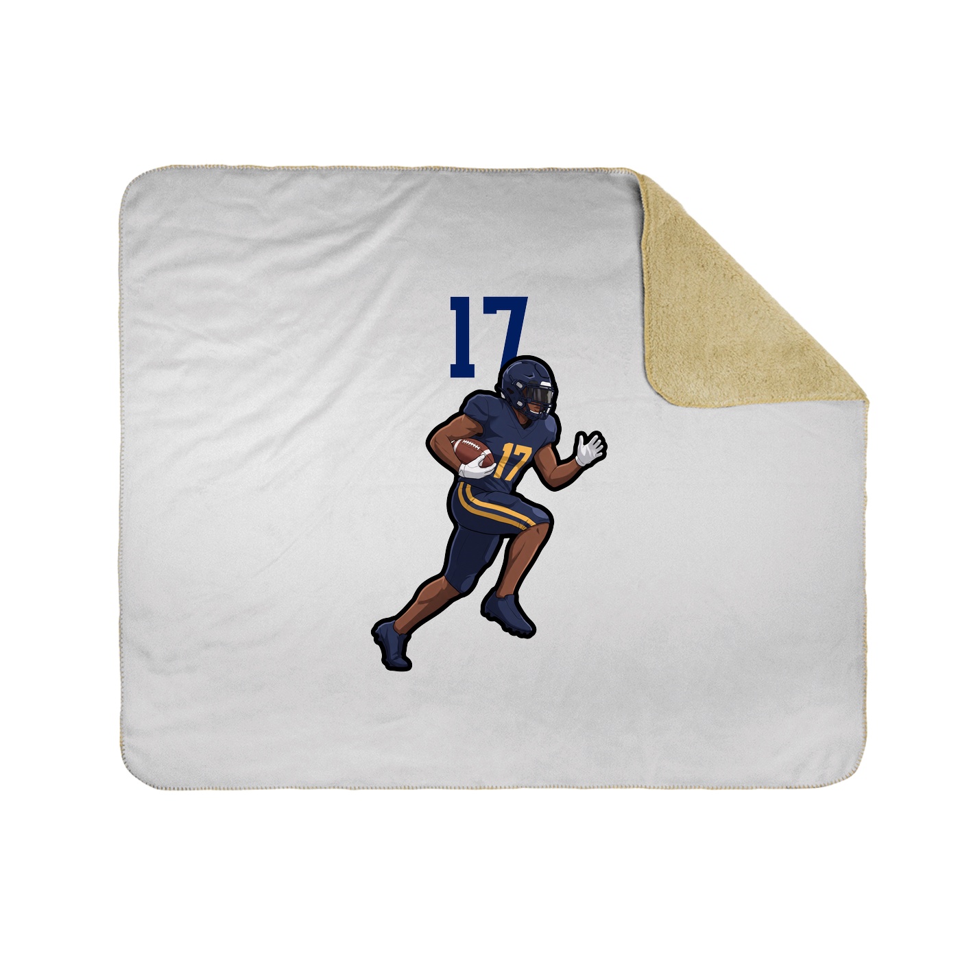 Throw Blanket — Number Top in White