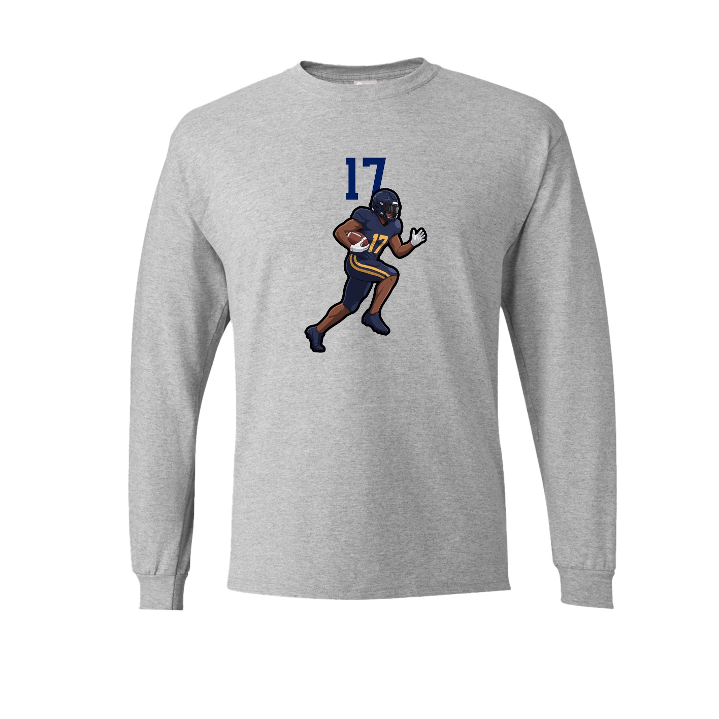 Long Sleeve Tee — Number Top in Grey