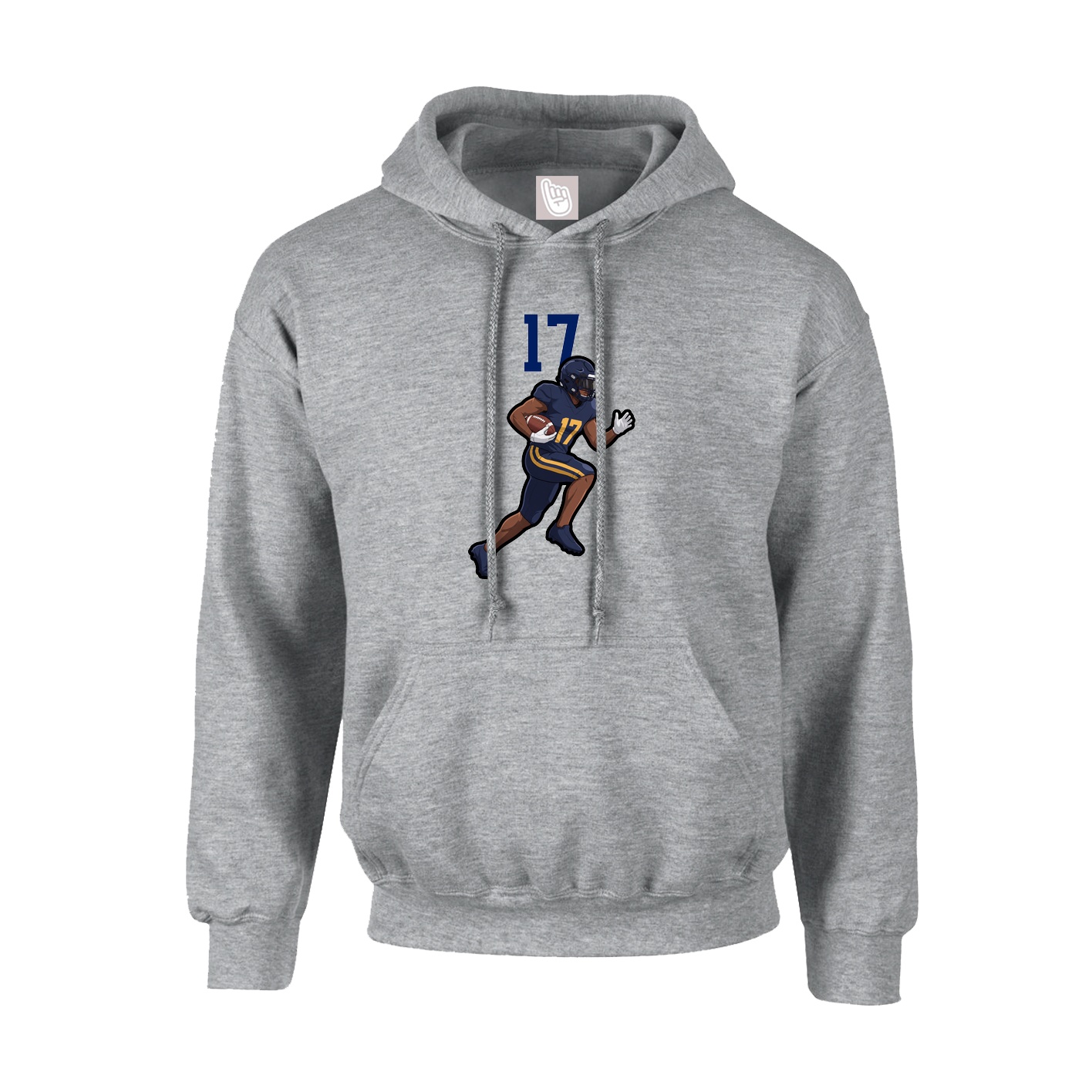 Hoodie — Number Top in Grey