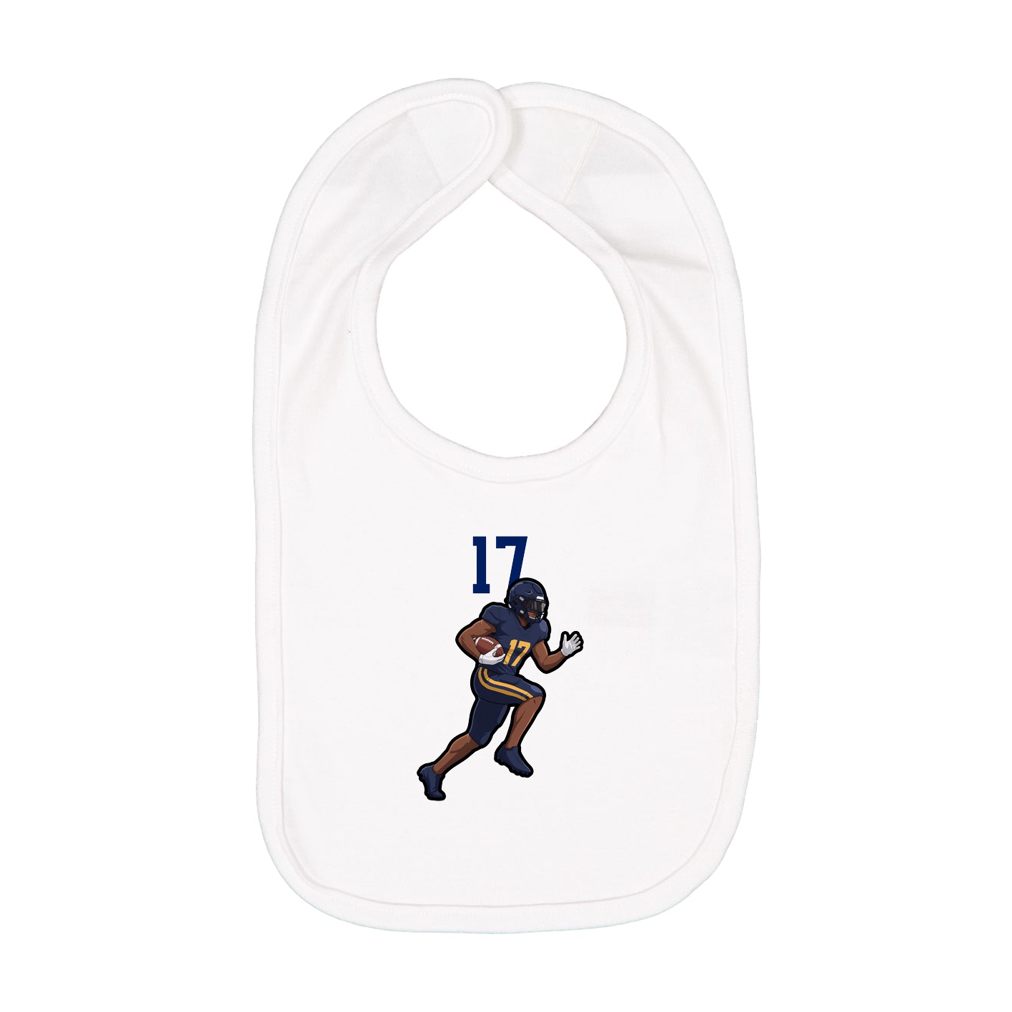 Infant Bib — Number Top in White