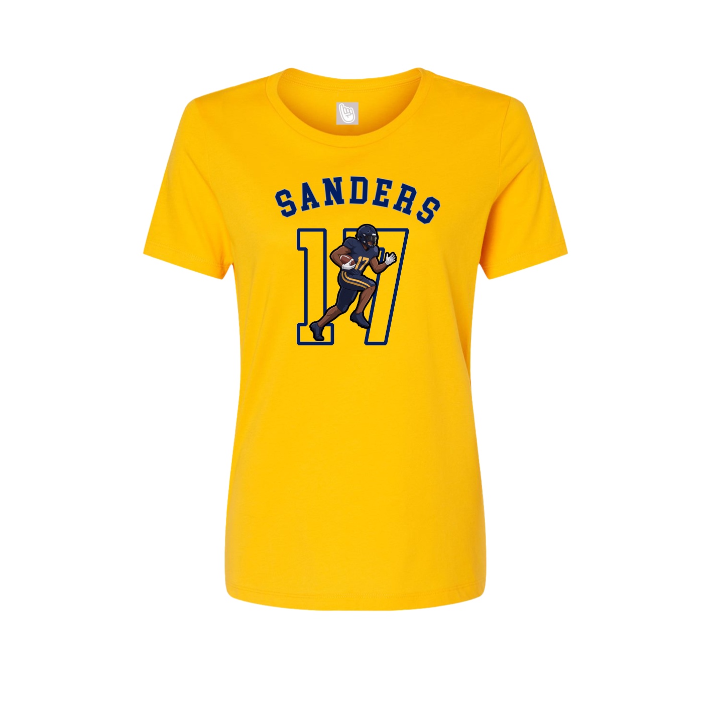 Fitted Women's Tee — Shirsey Arch in Gold