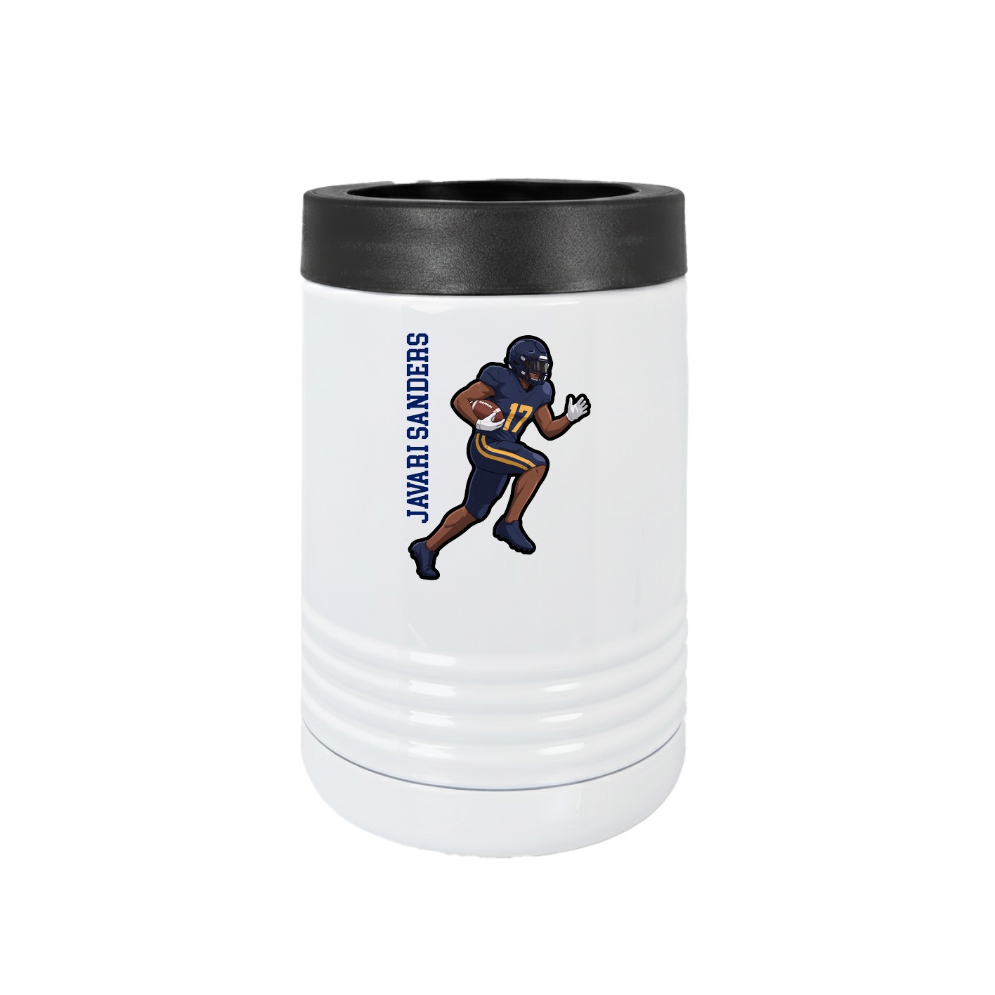 Beverage Holder — Name Vertical in White